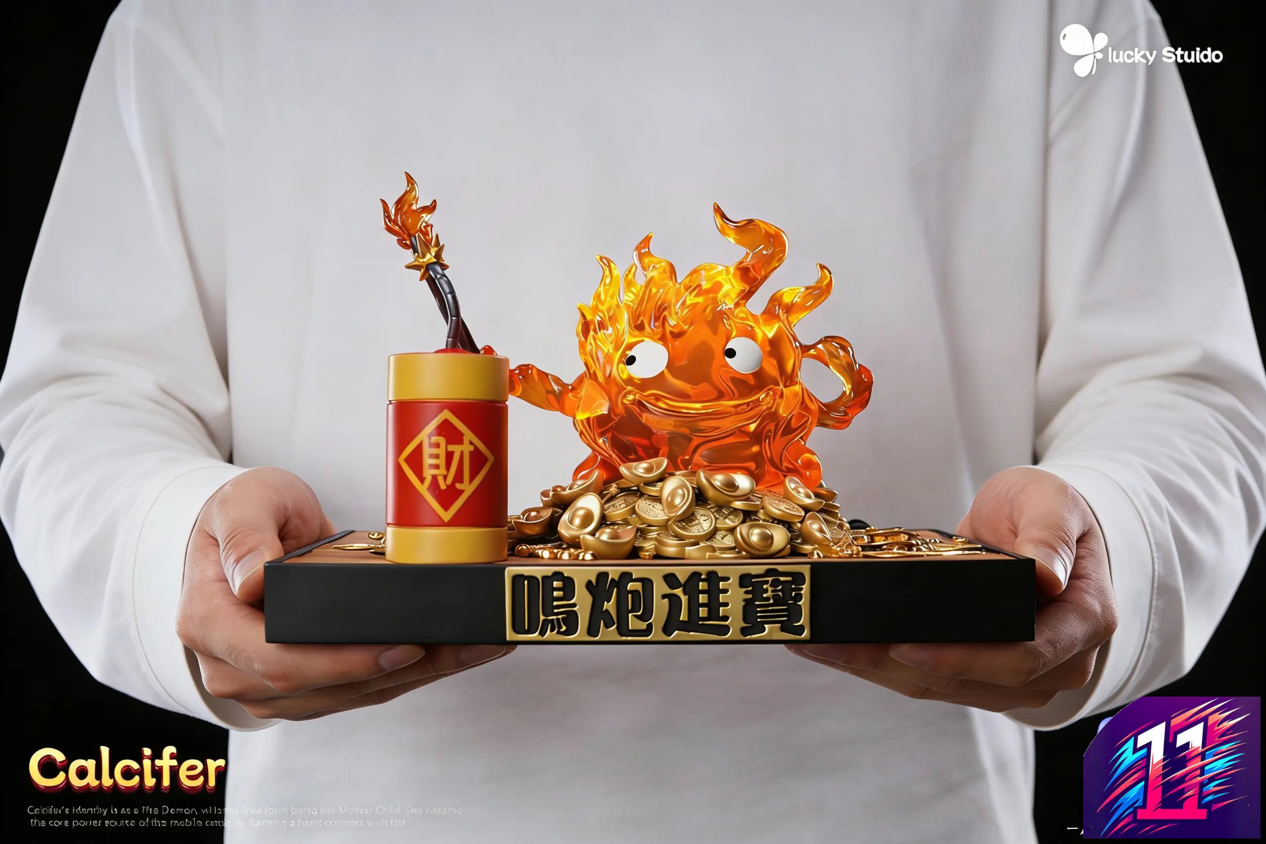 Lucky Studio - Calcifer Lighting Firecrackers Howl%27s Moving Castle