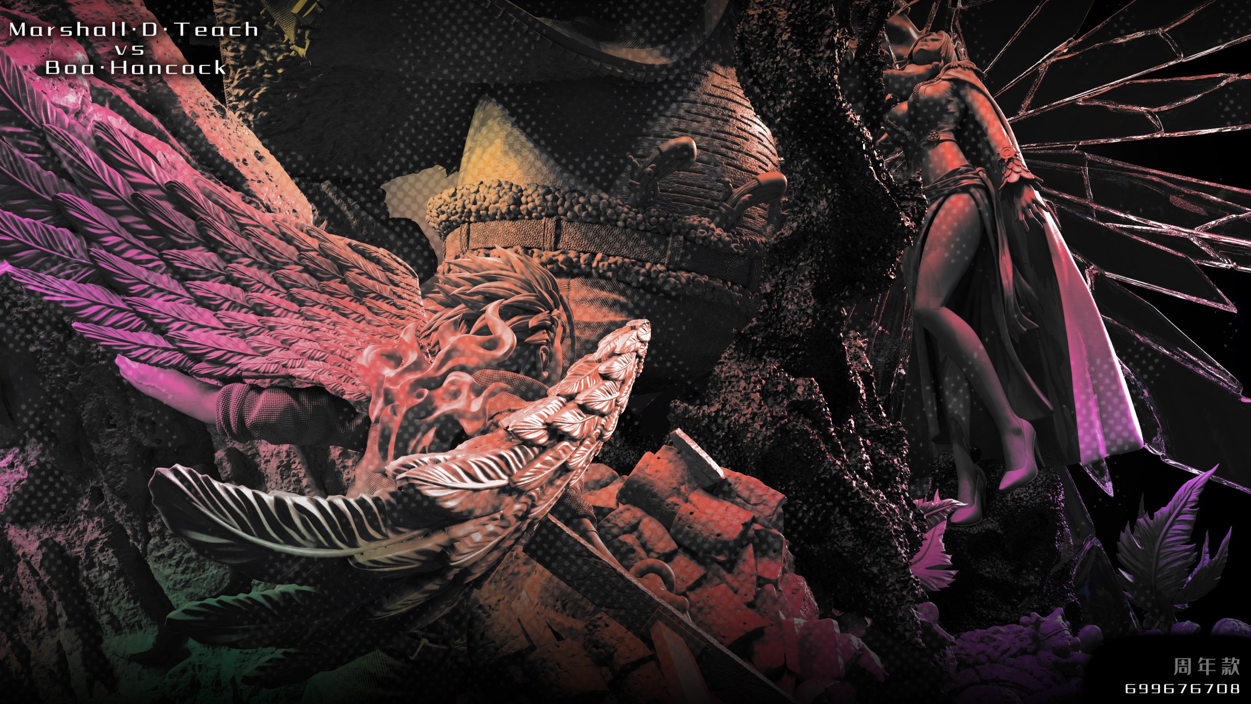 Lx Studio One Piece Blackbeard Vs Boa Hancock