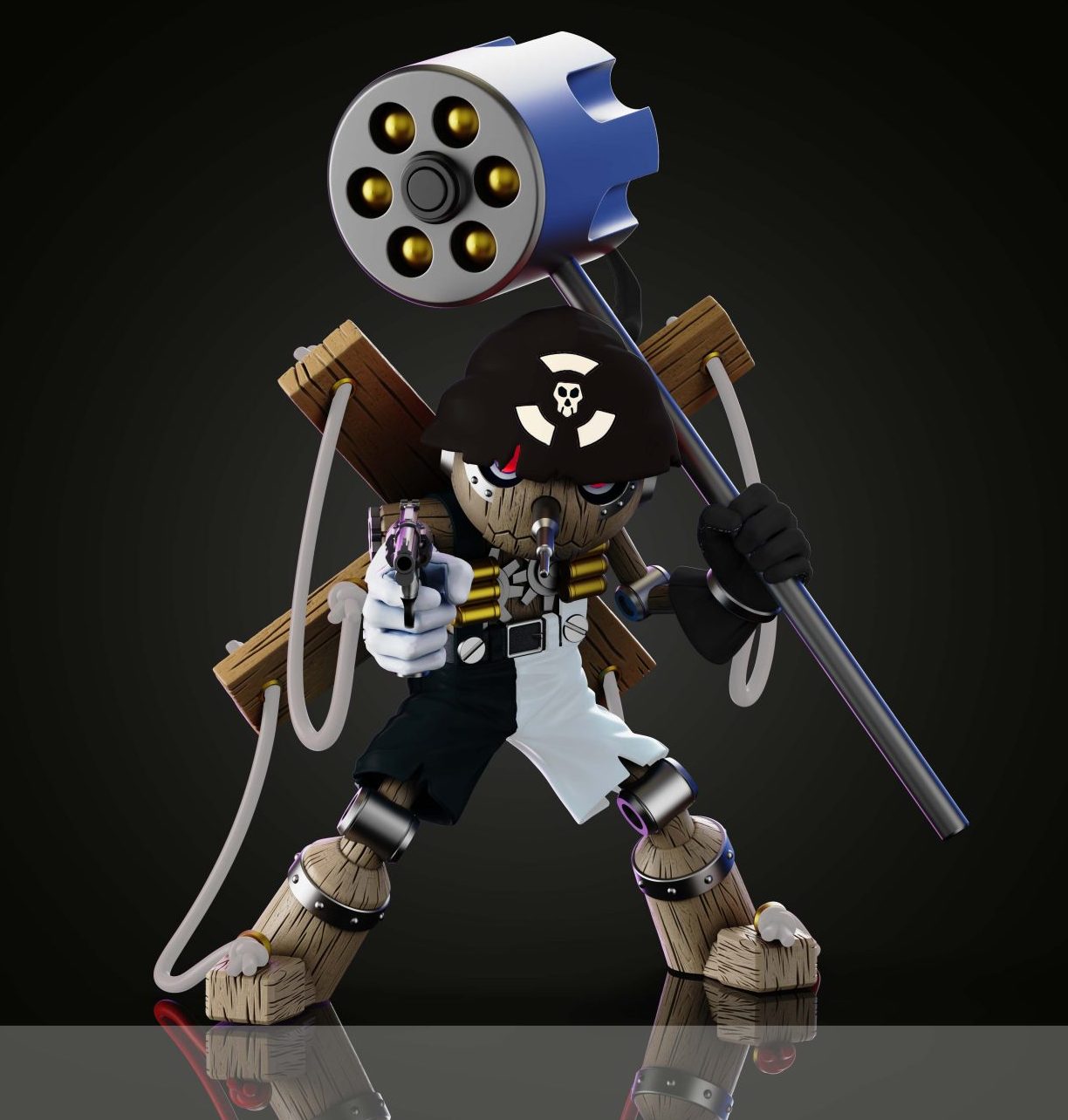 デジモンウォーズ ピノッキモン フィギュア Digimon Dark Masters #4 Pinochimon Resin Statue - MINE