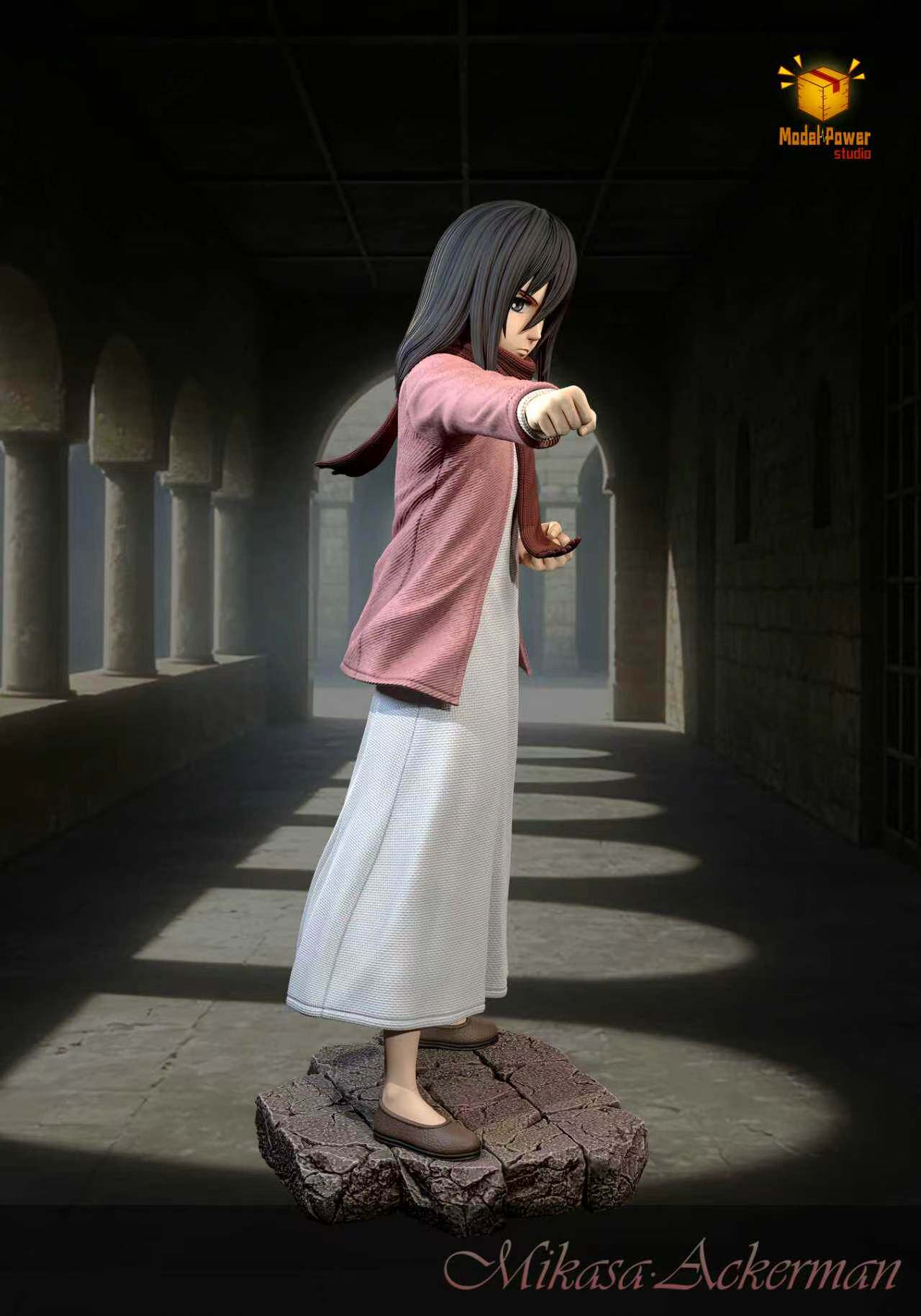 Model Power Studio - Mikasa Ackerman Punch Pose Attack On Titan