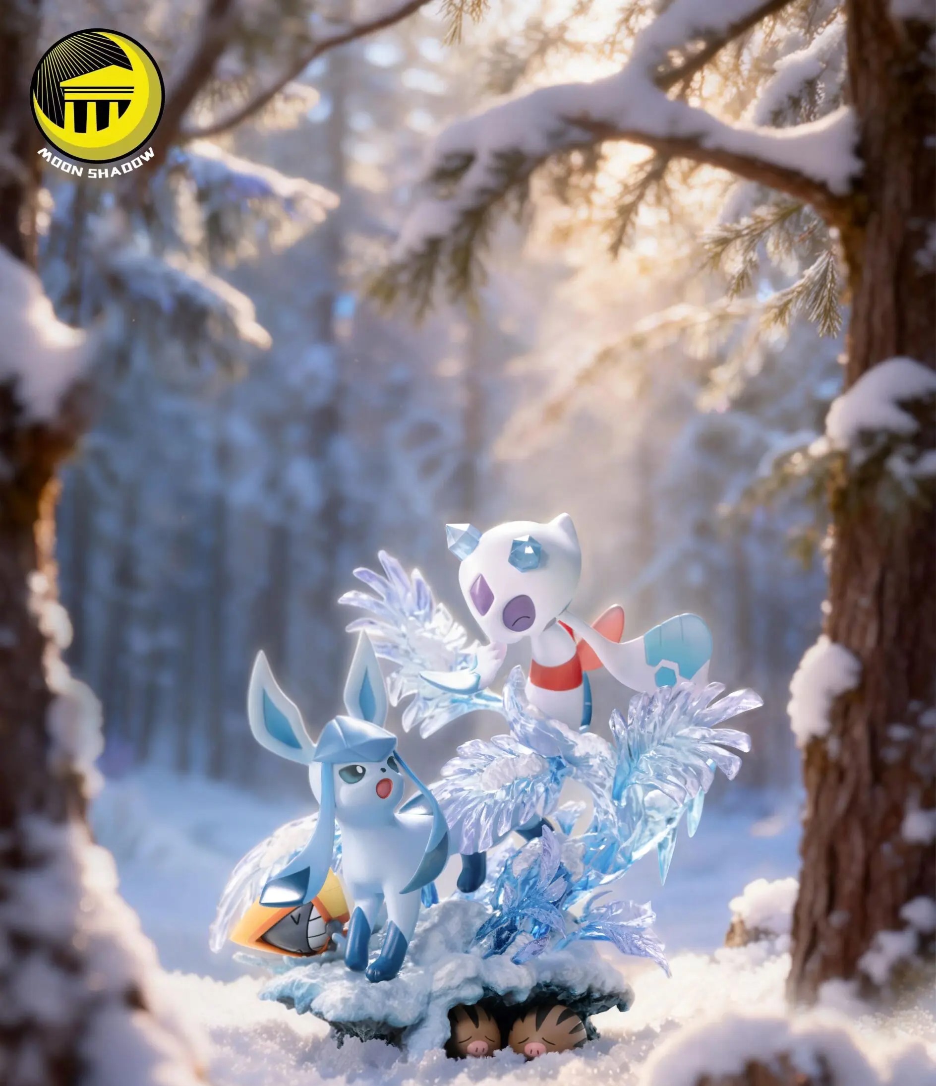 MoonShadow Studio - Nature Series Eevee #7 Glaceon Scene Pokémon