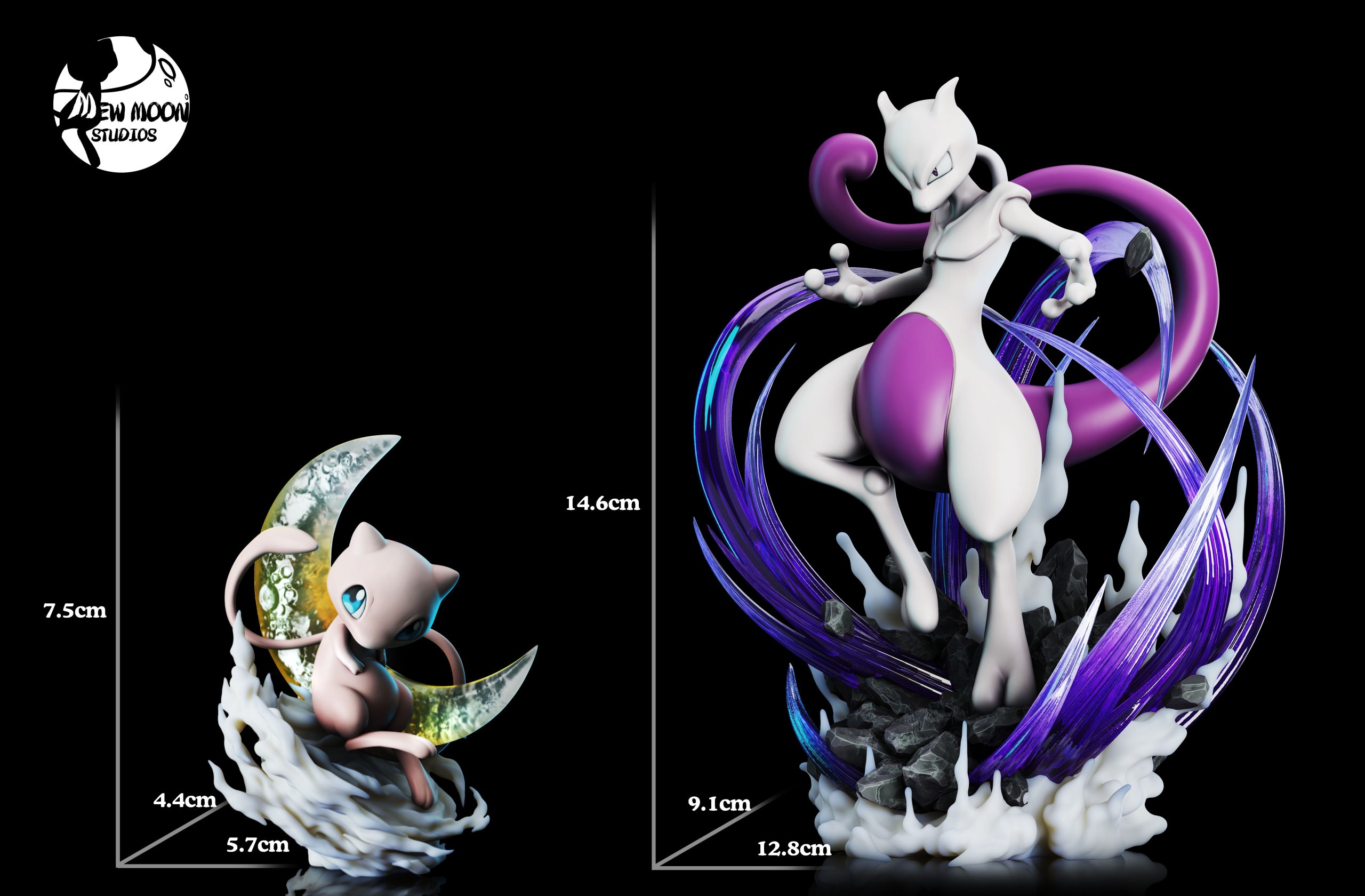 Mew Moon Studio - Pok??mon Pok??dex Series 1th Mew & Mewtwo