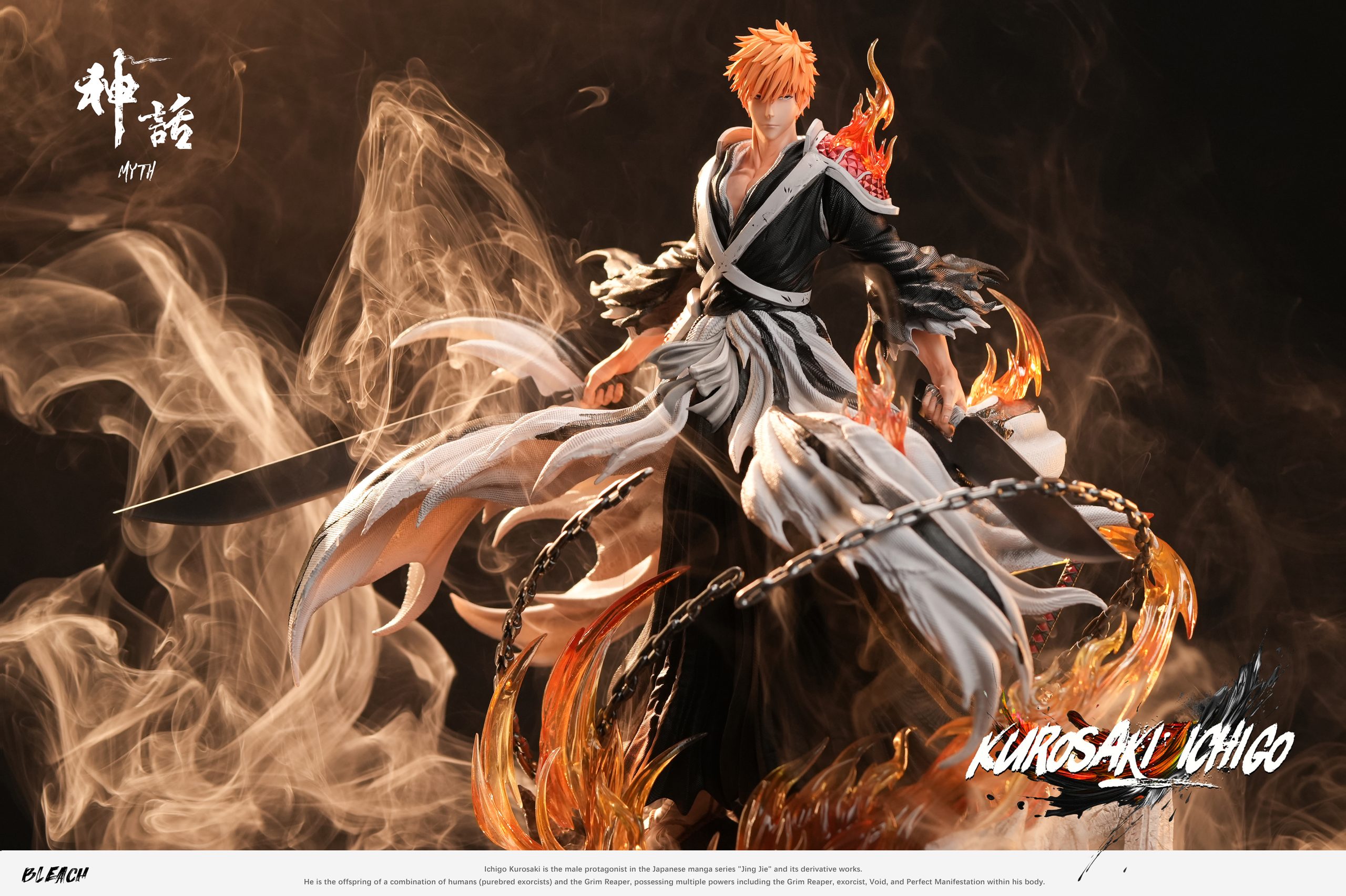 BLEACH x B-Side Label Sticker Ichigo Kurosaki Waterproof