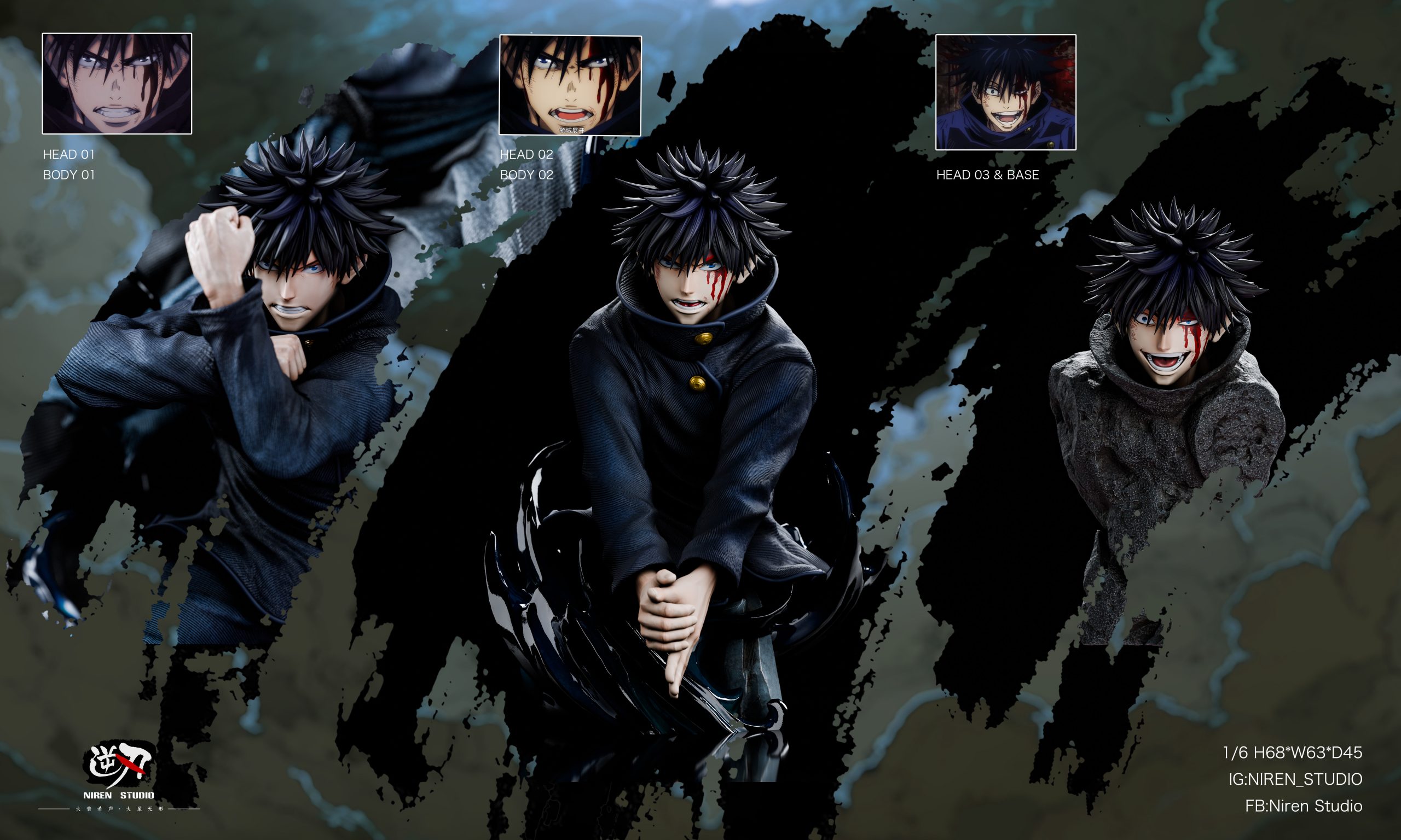 NiRen Studio - Jujutsu Kaisen #3 Ten Shadows Technique Megumi Fushiguro