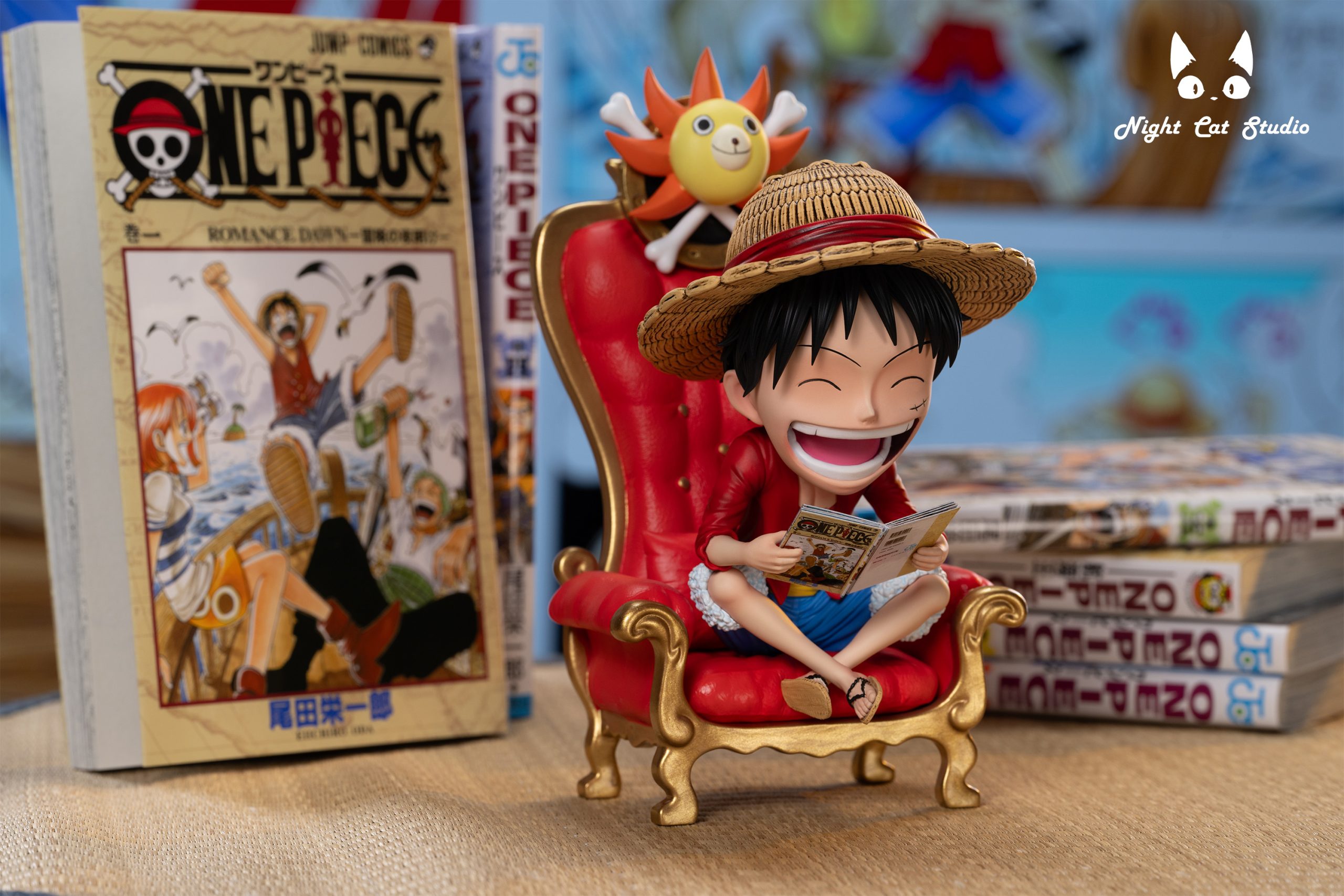 Night Cat Studio - One Piece Reading Luffy