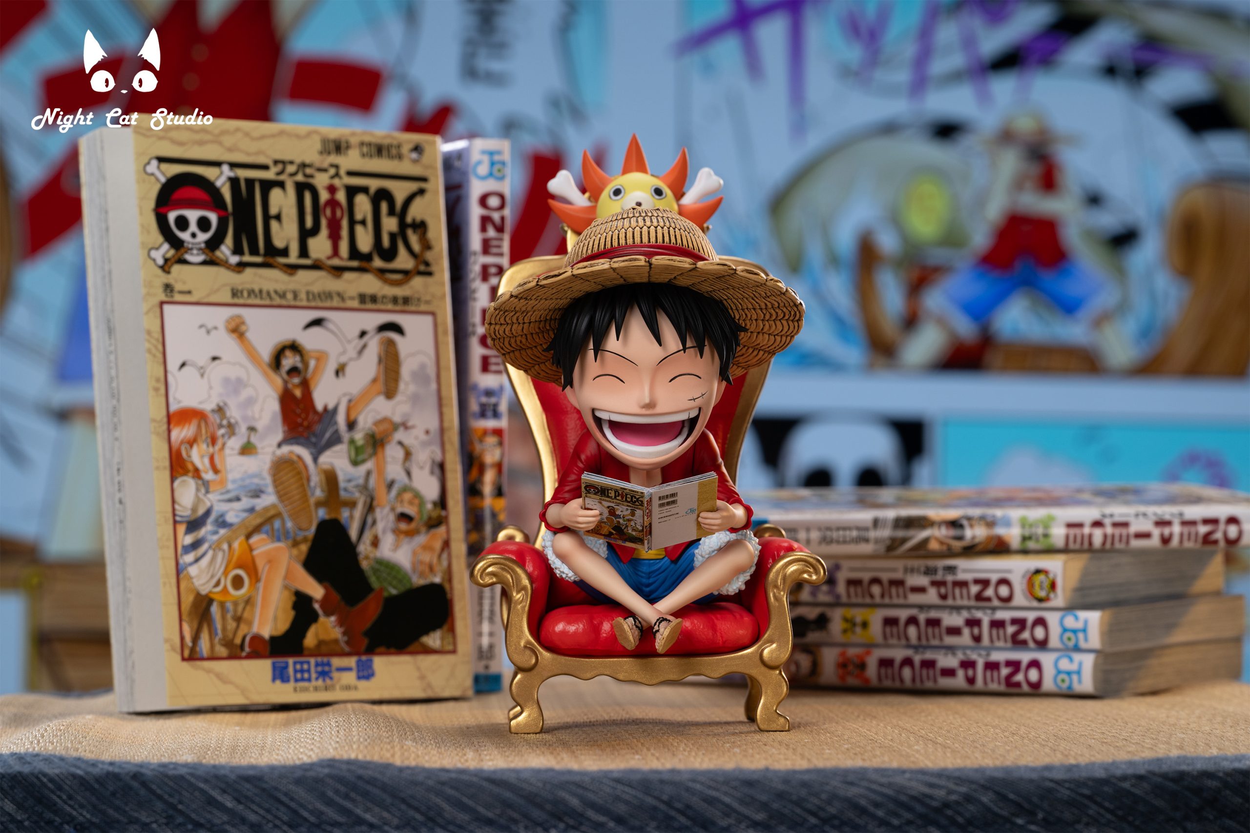 Night Cat Studio - One Piece Reading Luffy