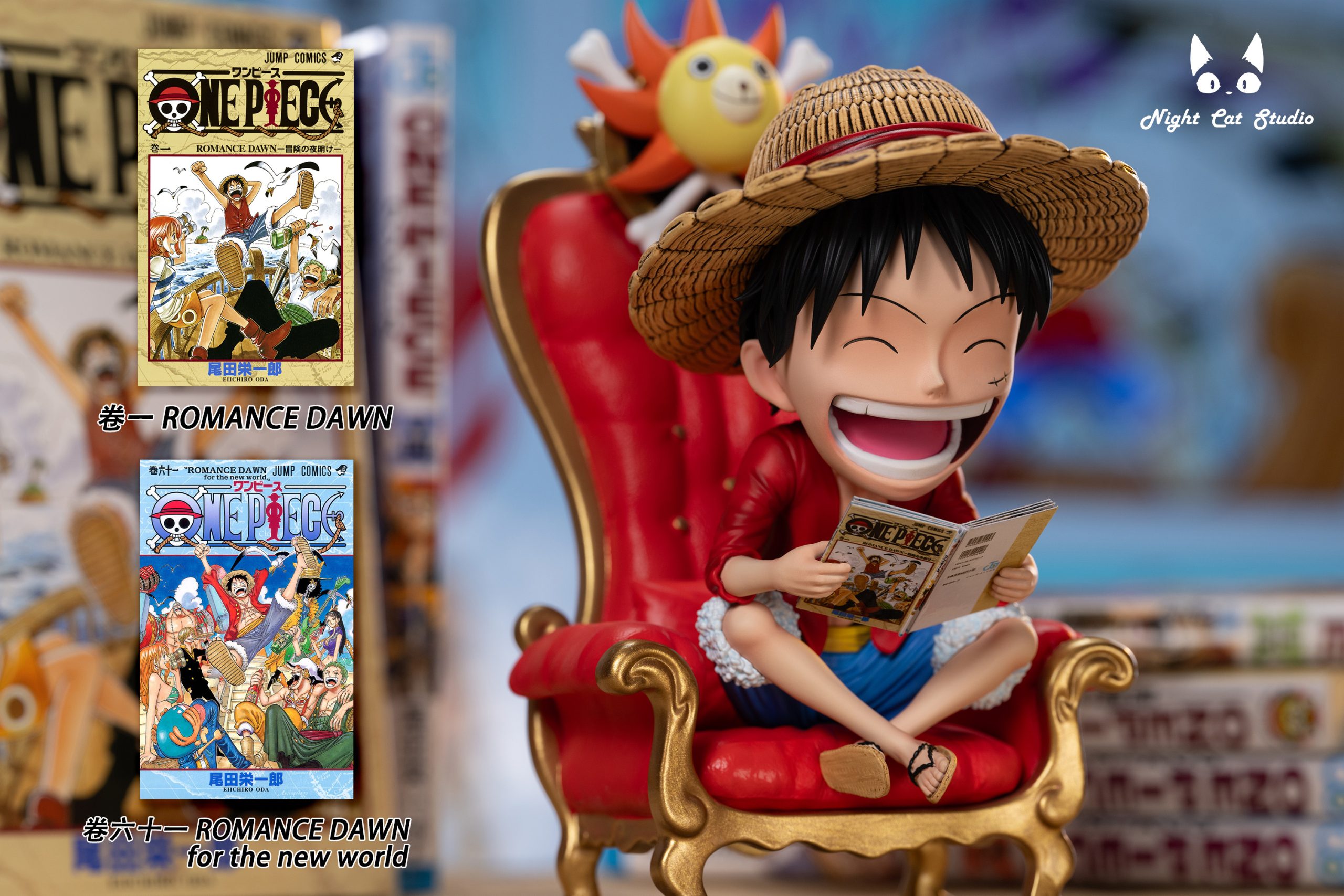 Night Cat Studio - One Piece Reading Luffy