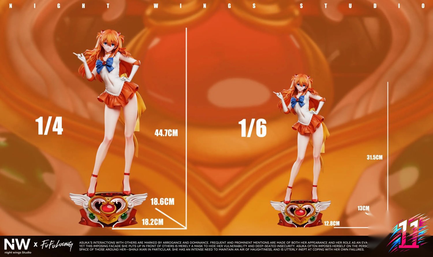 Night Wing Studio - Asuka Cosplay Sailor Moon Aino Minako Neon Genesis Evangelion