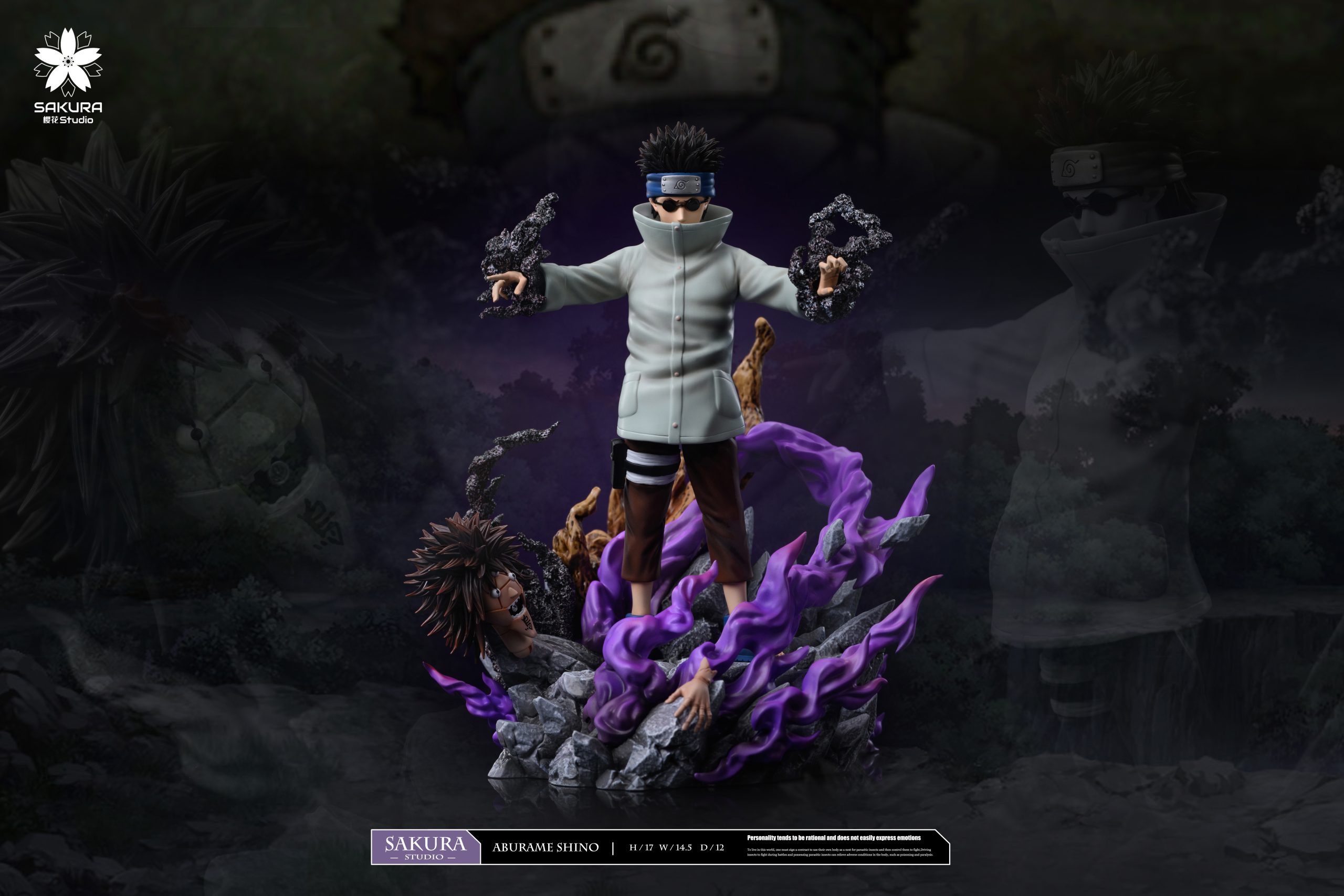 SAKURA Studio - Naruto Light Statue Resonance Series 10th Series Aburame Shino 11th Series Yamanaka Ino