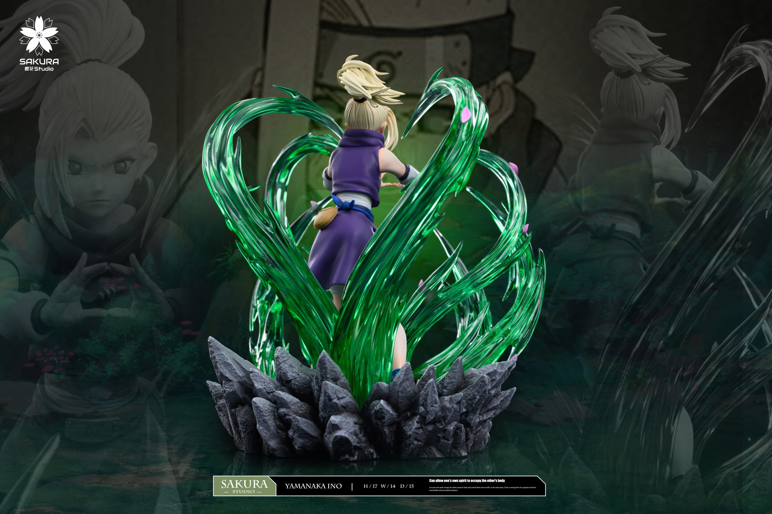 SAKURA Studio - Naruto Light Statue Resonance Series 10th Series Aburame Shino 11th Series Yamanaka Ino
