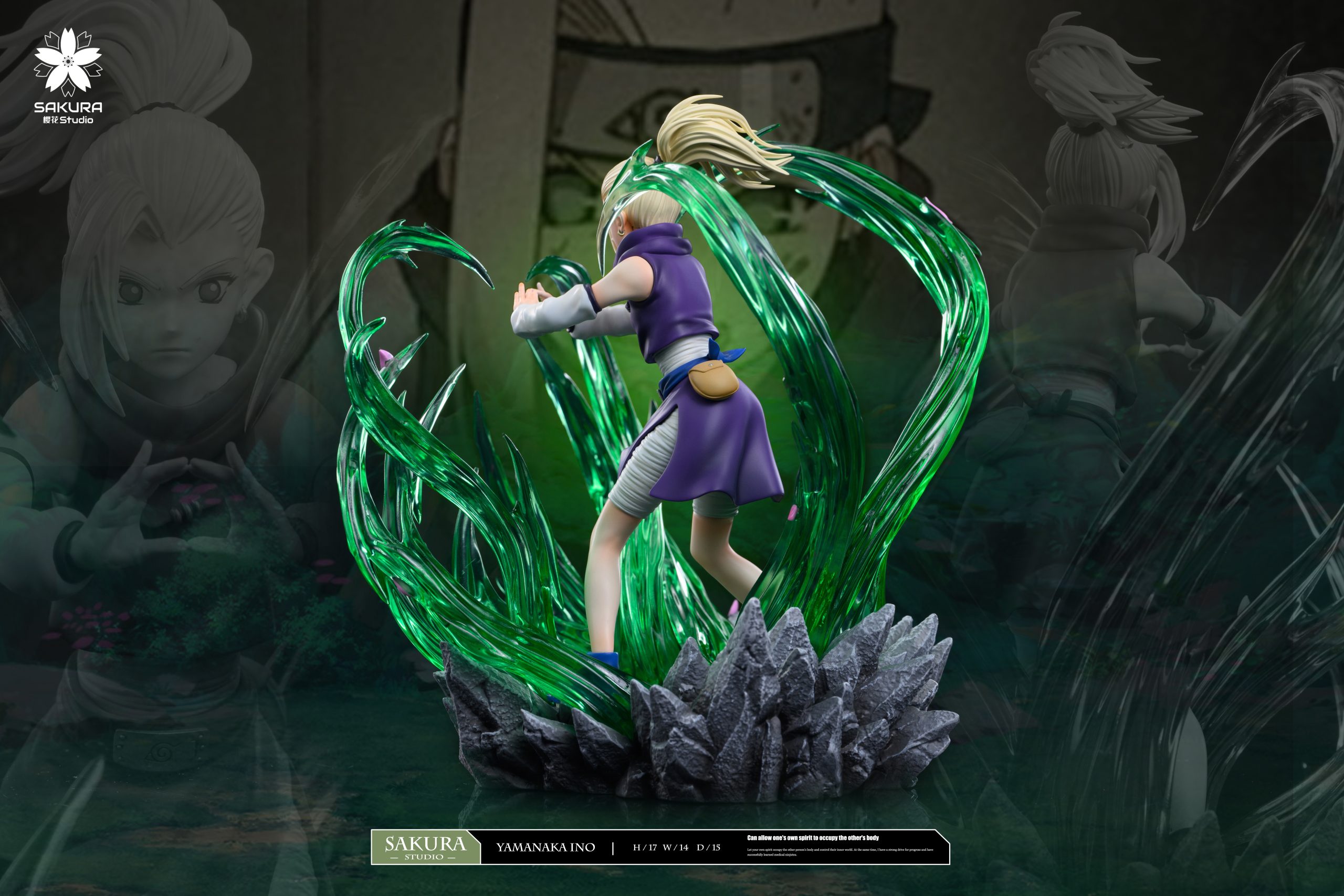 SAKURA Studio - Naruto Light Statue Resonance Series 10th Series Aburame Shino 11th Series Yamanaka Ino