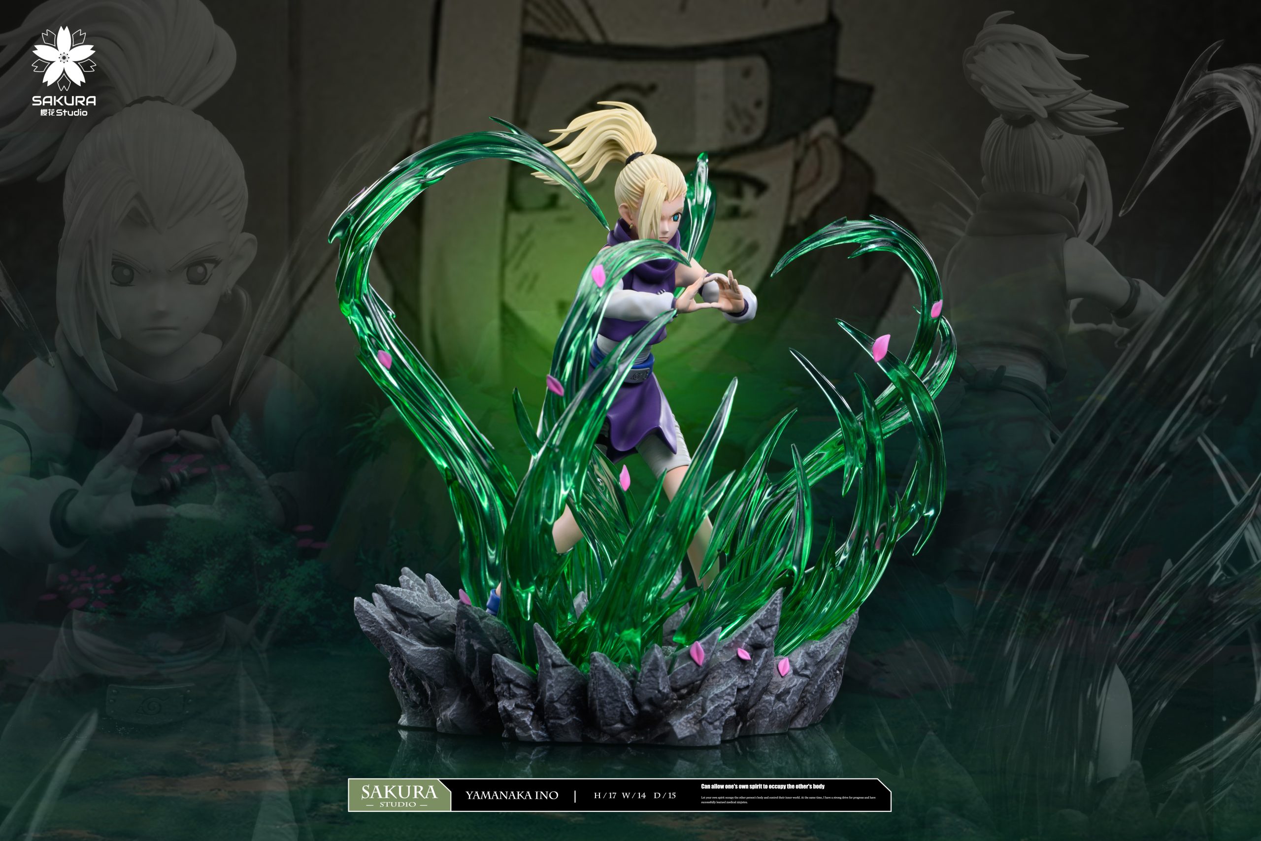 SAKURA Studio - Naruto Light Statue Resonance Series 10th Series Aburame Shino 11th Series Yamanaka Ino