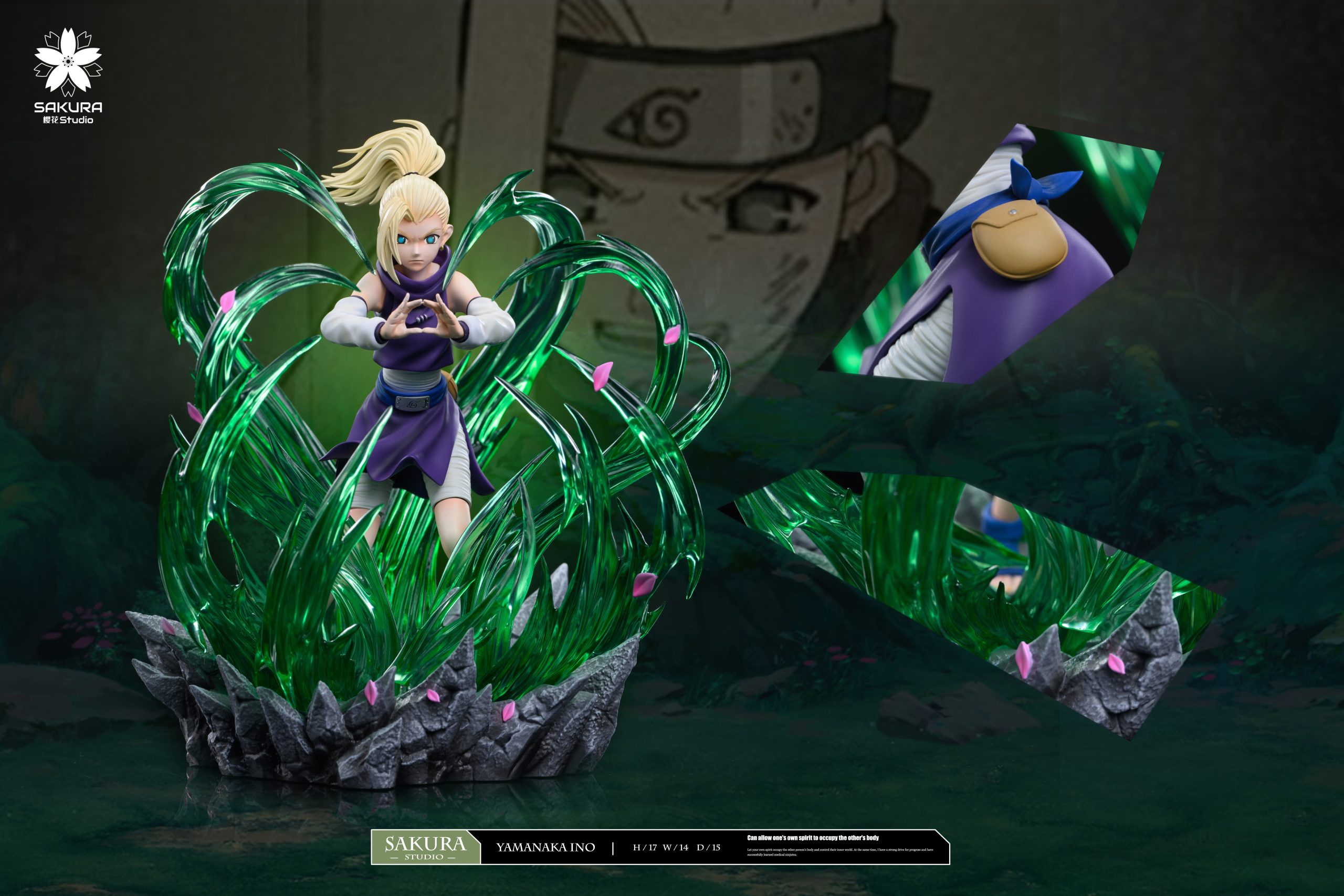 SAKURA Studio - Naruto Light Statue Resonance Series 10th Series Aburame Shino 11th Series Yamanaka Ino