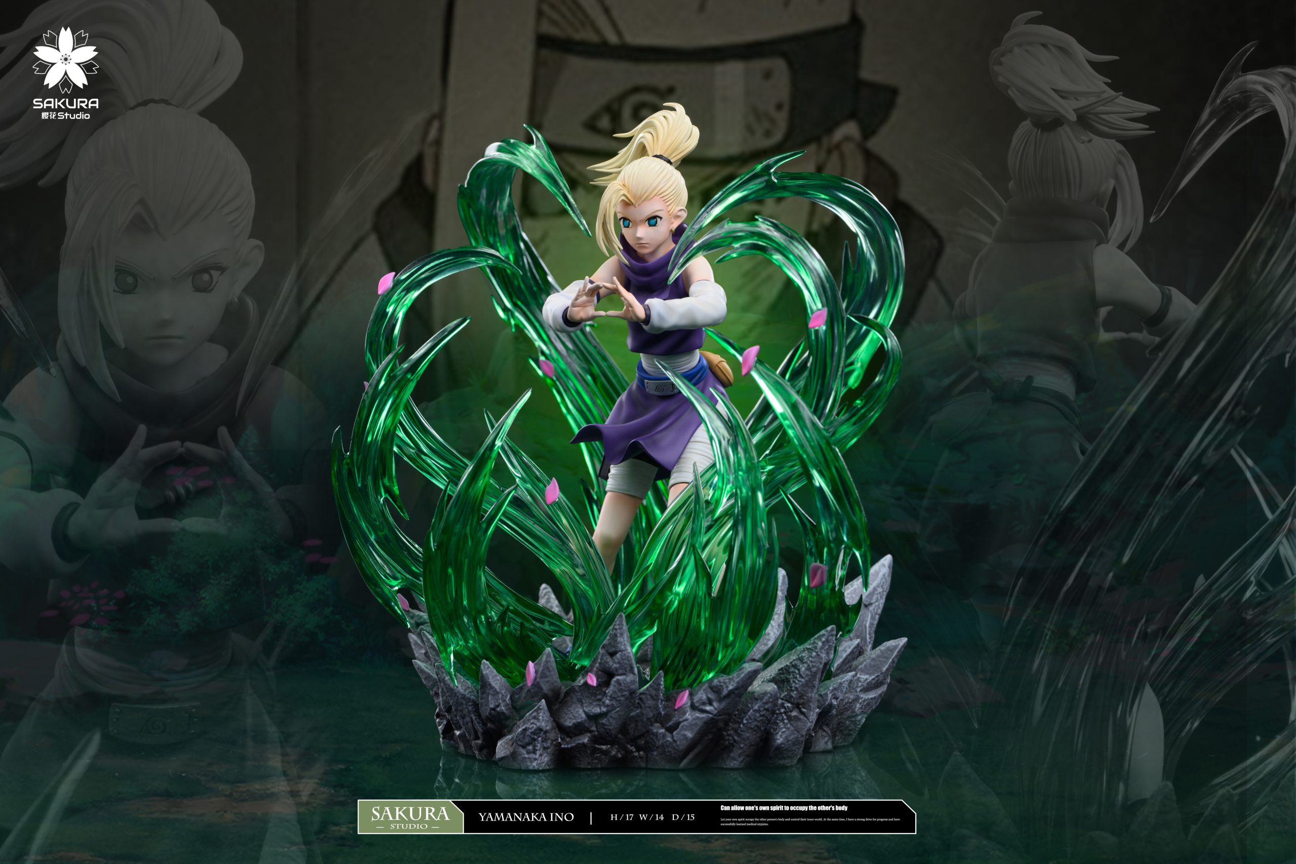 SAKURA Studio - Naruto Light Statue Resonance Series 10th Series Aburame Shino 11th Series Yamanaka Ino