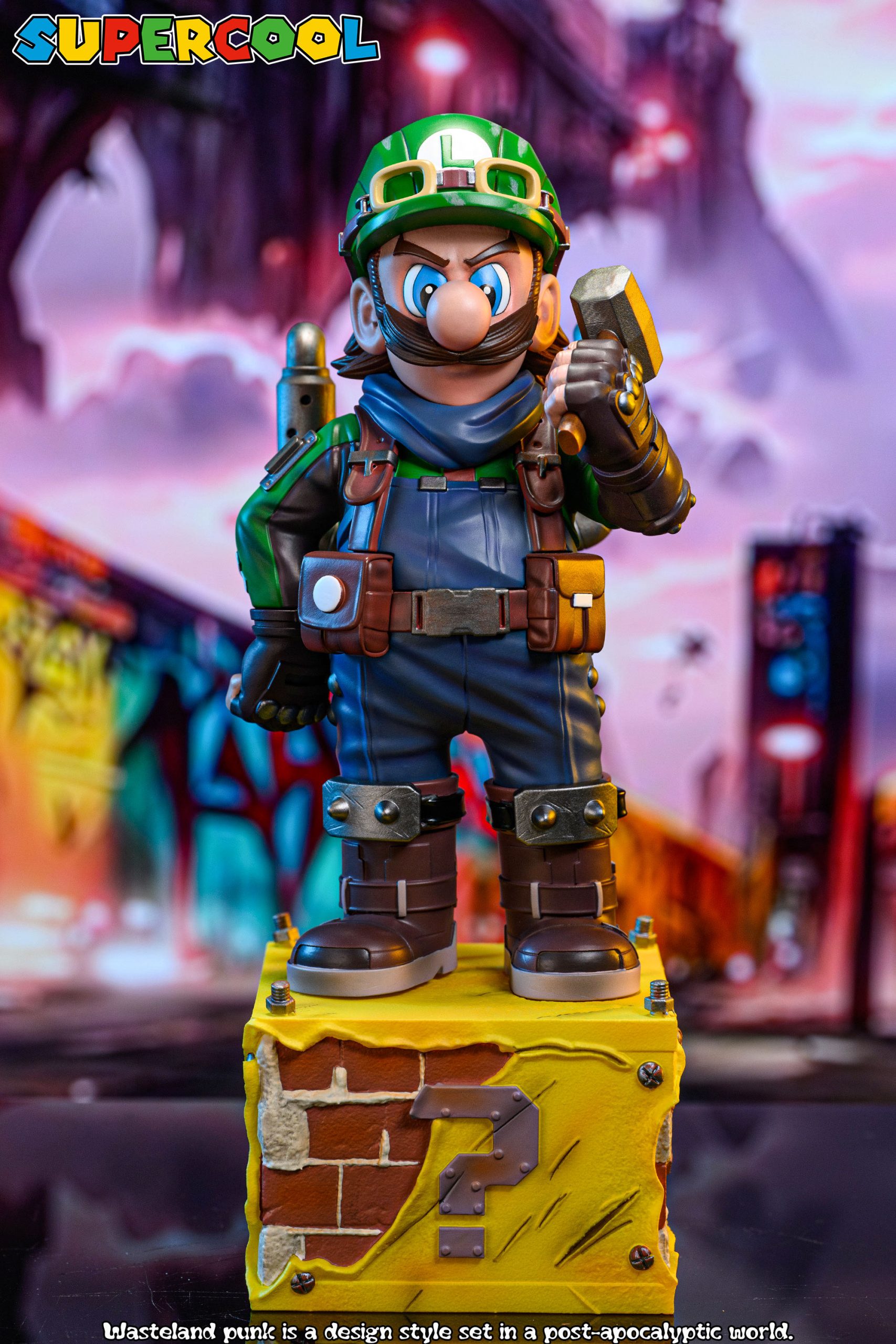 SUPERCOOL Studio - Super Mario Cyber Steam Punk Wasteland Luigi