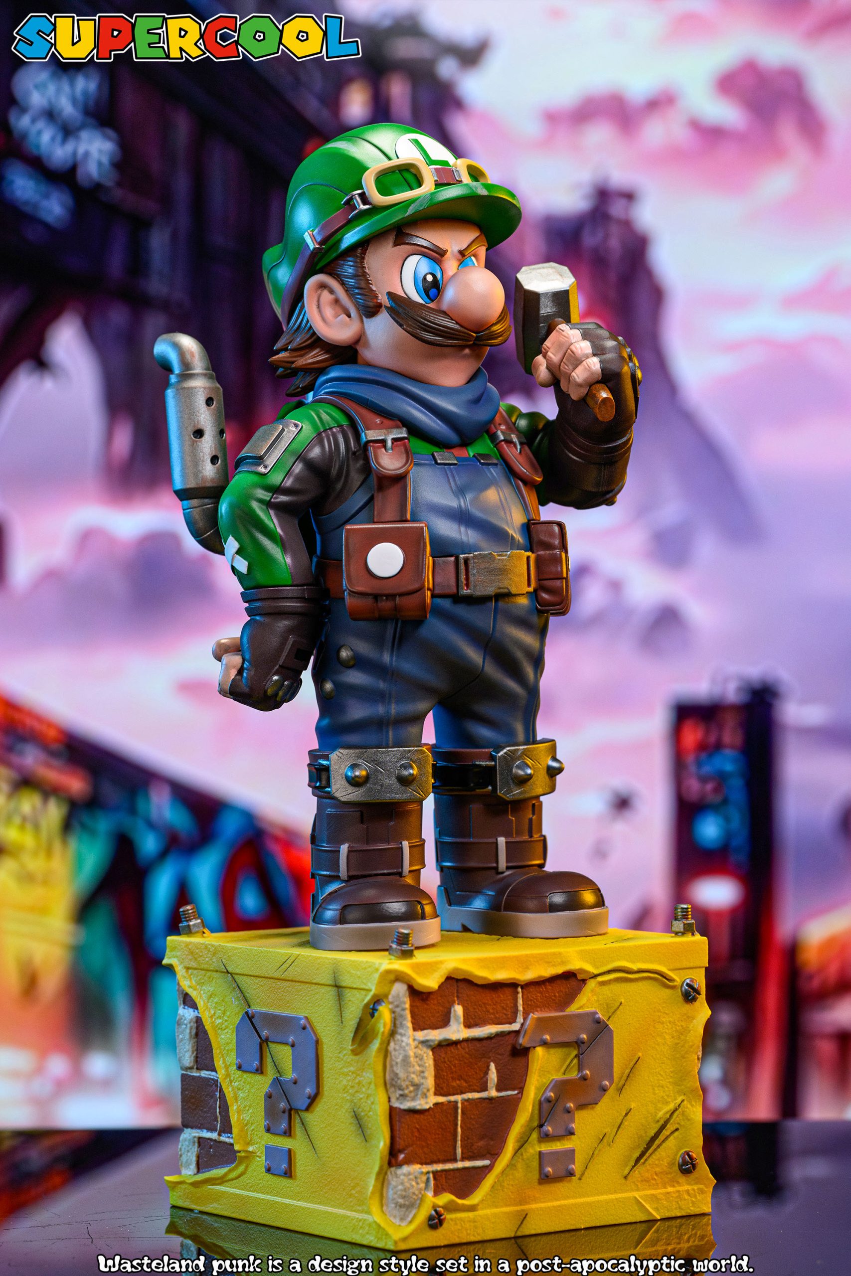 SUPERCOOL Studio - Super Mario Cyber Steam Punk Wasteland Luigi