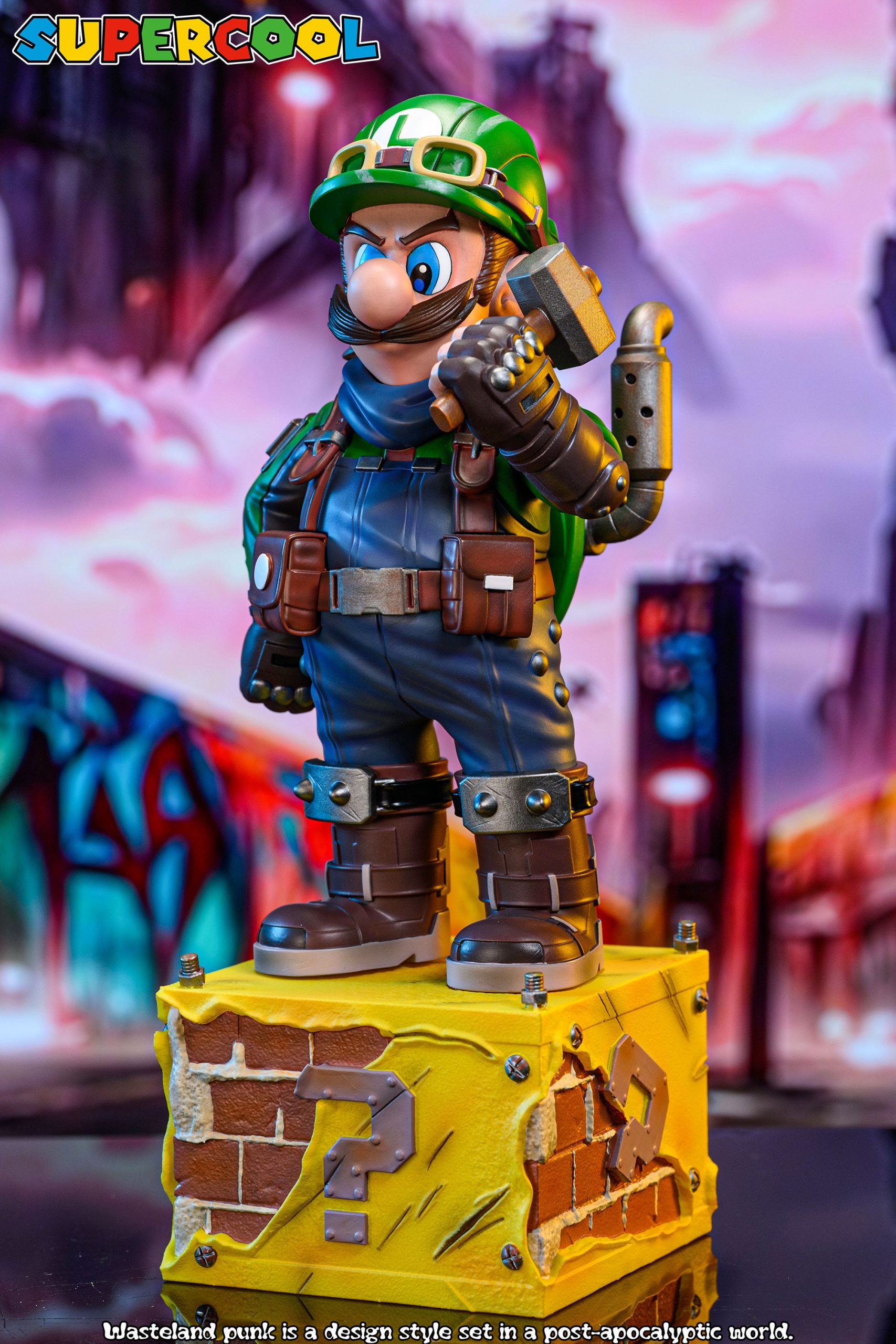 SUPERCOOL Studio - Super Mario Cyber Steam Punk Wasteland Luigi