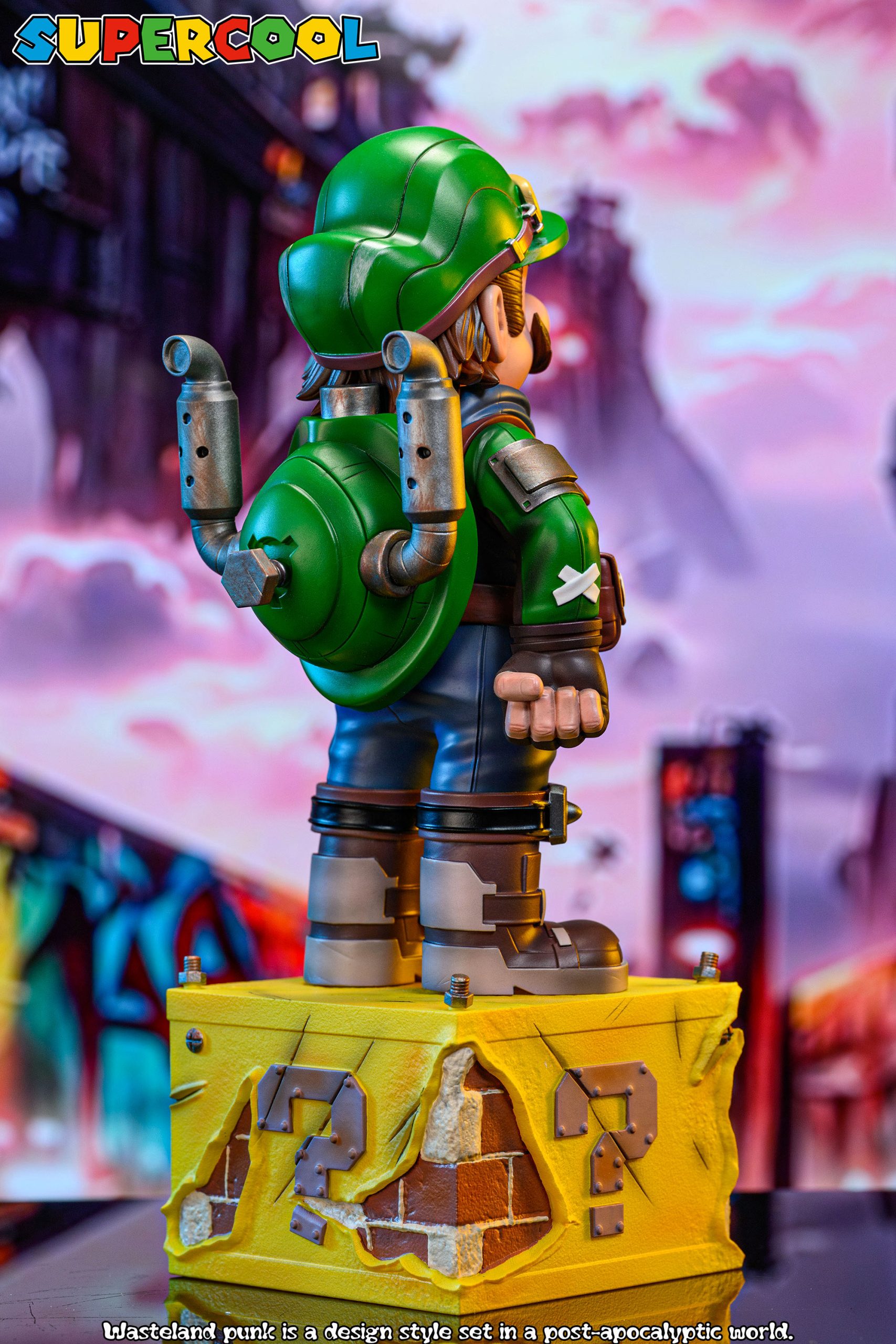 SUPERCOOL Studio - Super Mario Cyber Steam Punk Wasteland Luigi