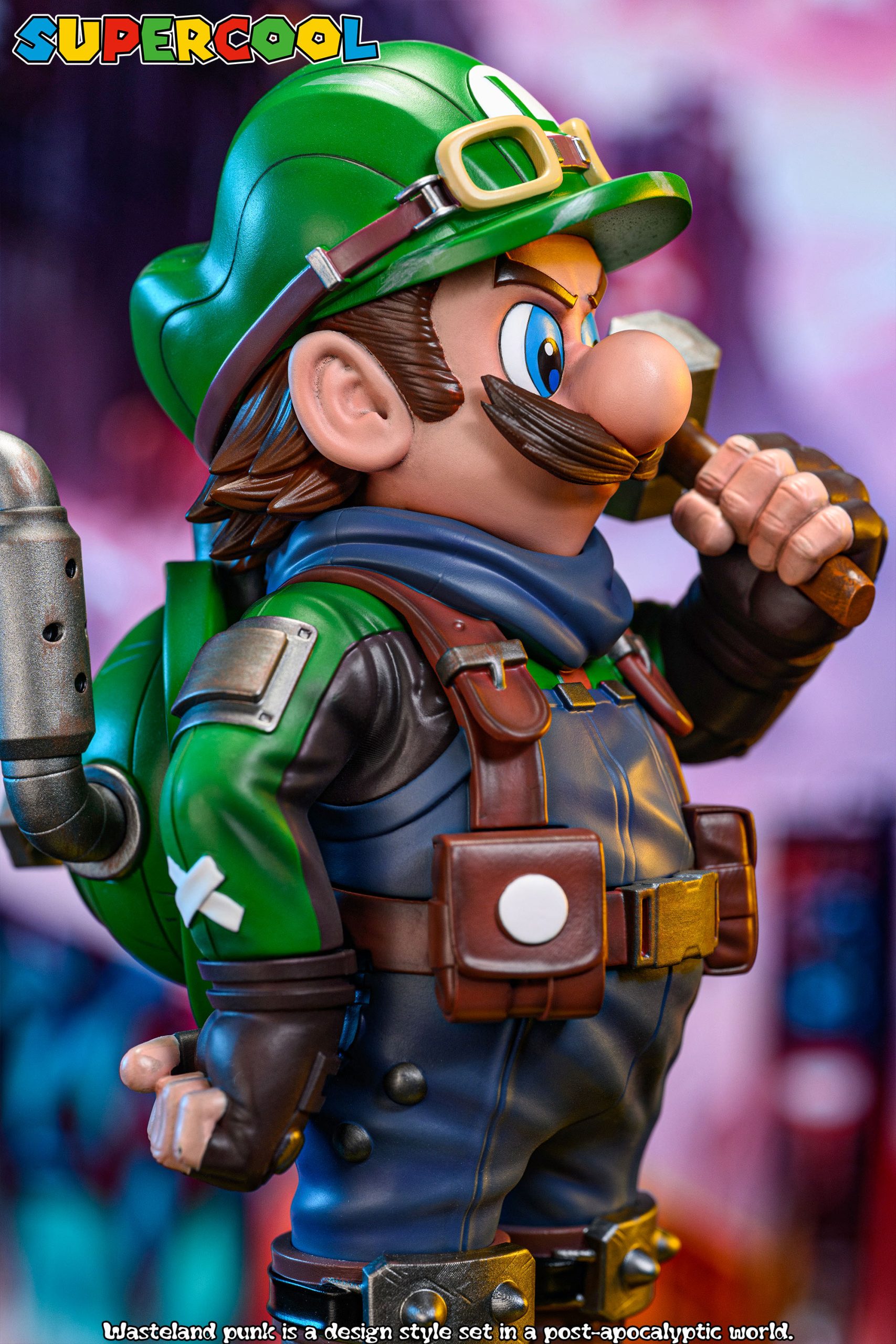 SUPERCOOL Studio - Super Mario Cyber Steam Punk Wasteland Luigi