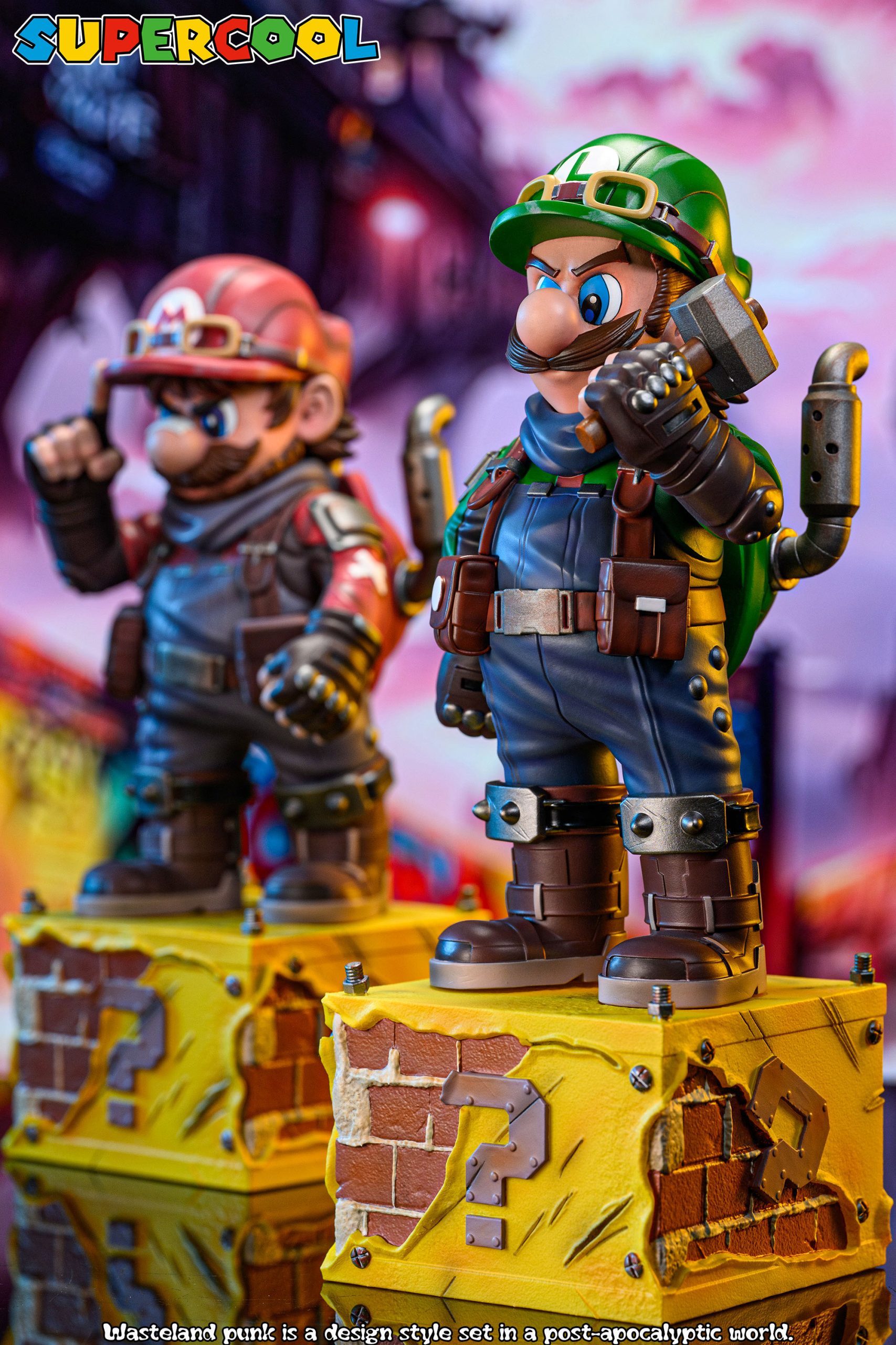 SUPERCOOL Studio - Super Mario Cyber Steam Punk Wasteland Luigi