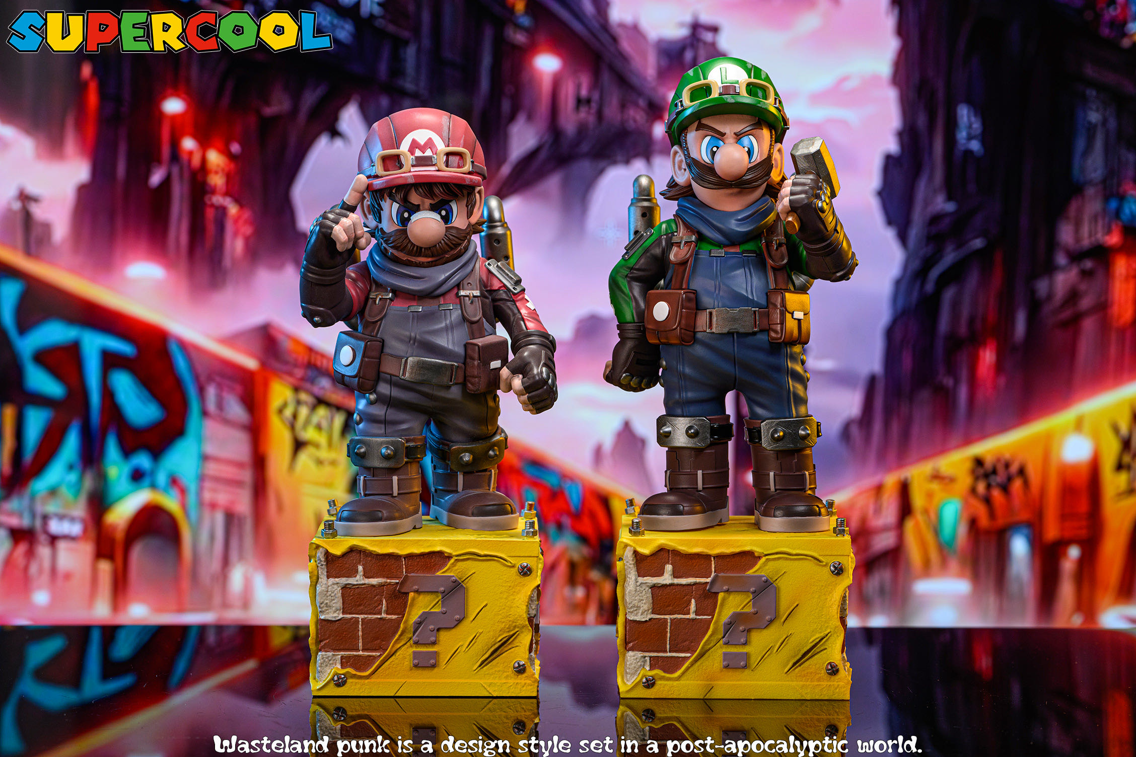 SUPERCOOL Studio - Super Mario Cyber Steam Punk Wasteland Luigi