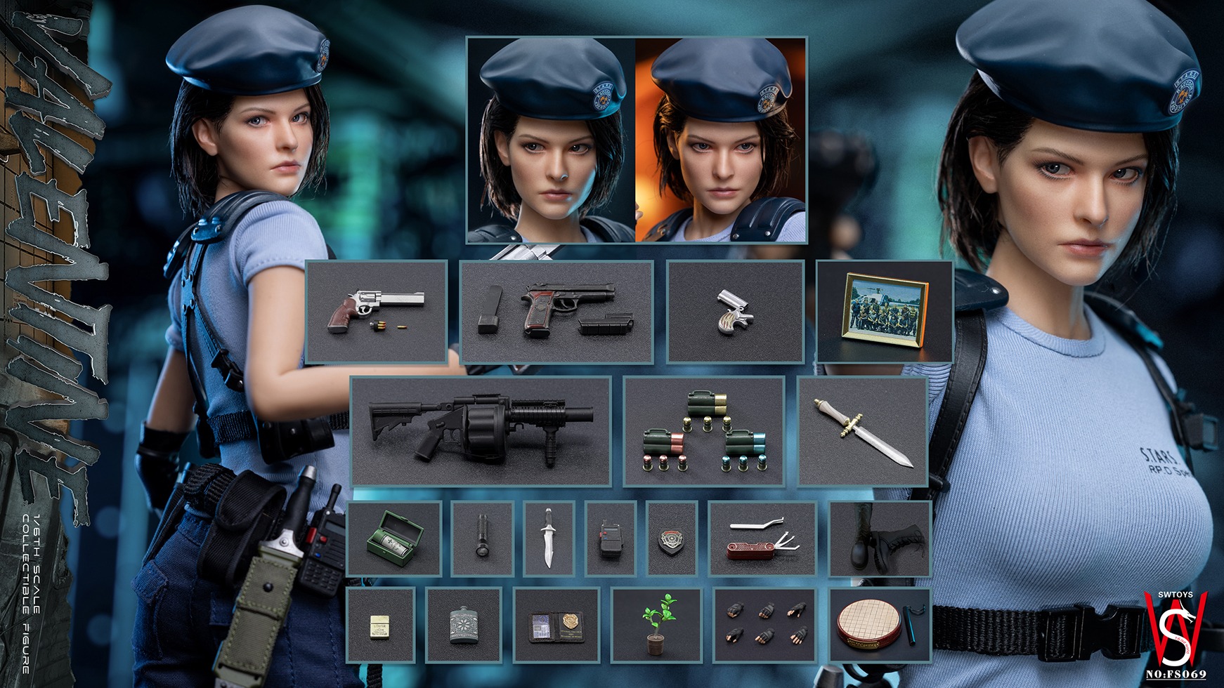 SWTOYS - Resident Evil 1/6 NOFS069 Resident Evil Jill Valentine (Licensed)