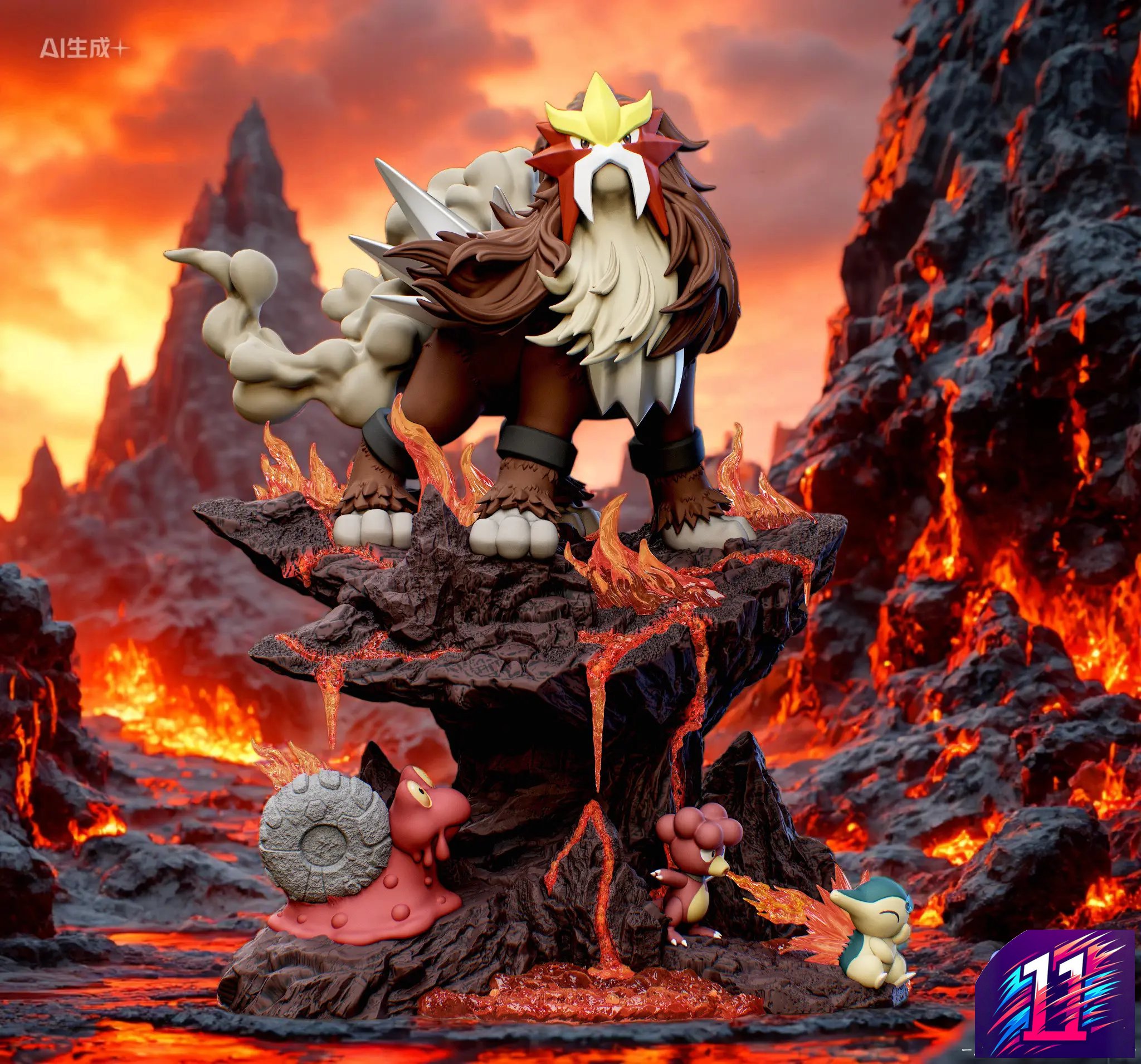 Smile Studio - Entei 3st series of the Ecology gk series Pokémon