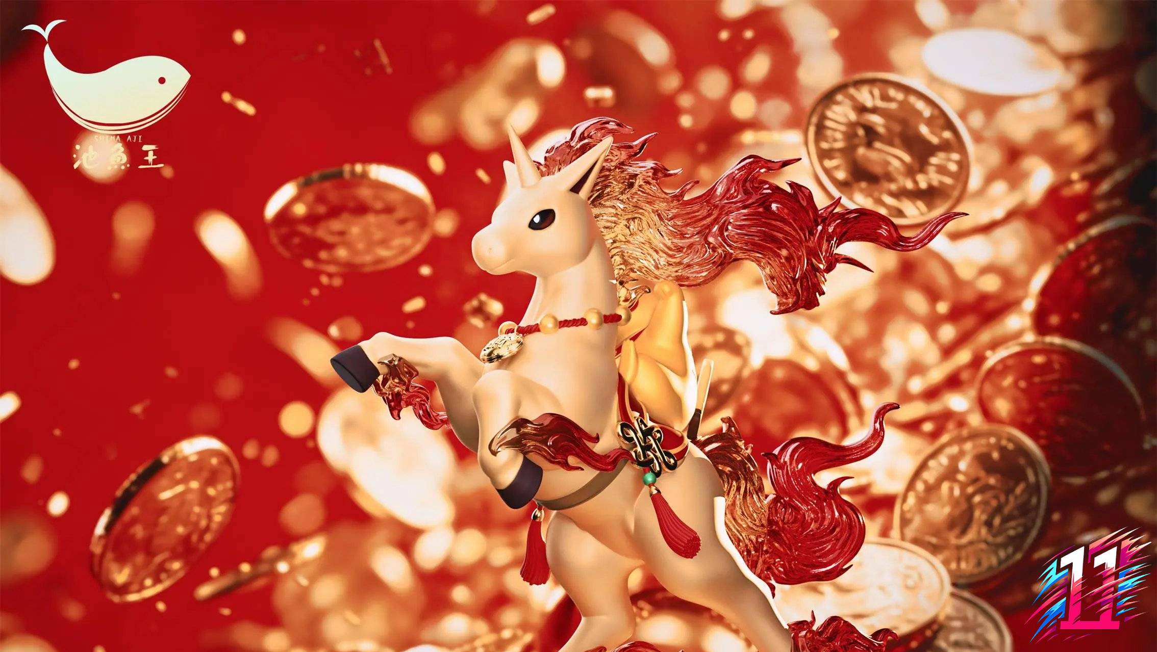 Shima Aji Studio - Success Upon the Steed Pikachu X Rapidash Pokémon
