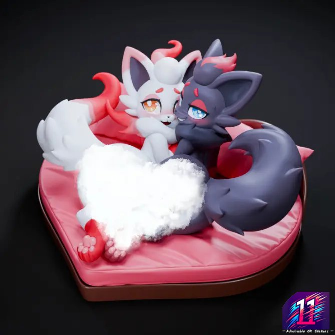 Spirit Demon Studio - Black and White Zorua Pokémon