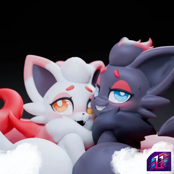 Spirit Demon Studio - Black and White Zorua Pokémon