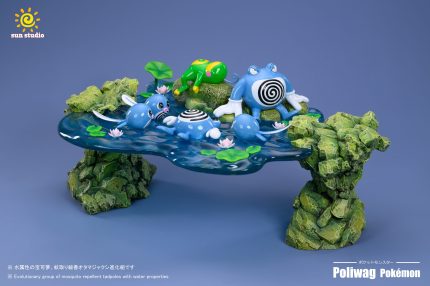 Sun Studio - Pokémon Illustrated Book 120 Poliwrath Evolutionary Group Ecological Scale Scene Sun Studio - Pokémon Illustrated Book 120 Poliwrath Evolutionary Group Ecological Scale Scene