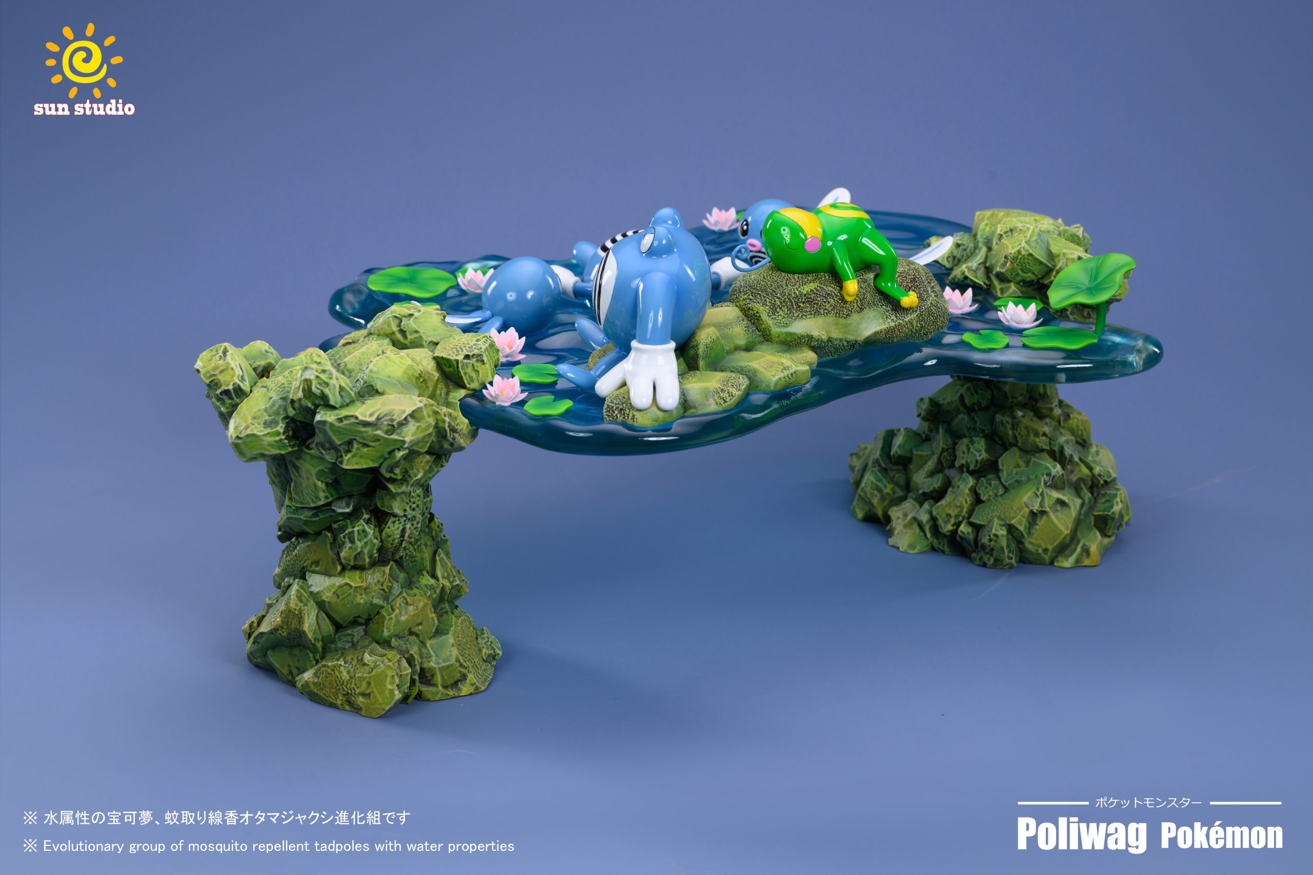 Sun Studio - Pokémon Illustrated Book 120 Poliwrath Evolutionary Group Ecological Scale Scene