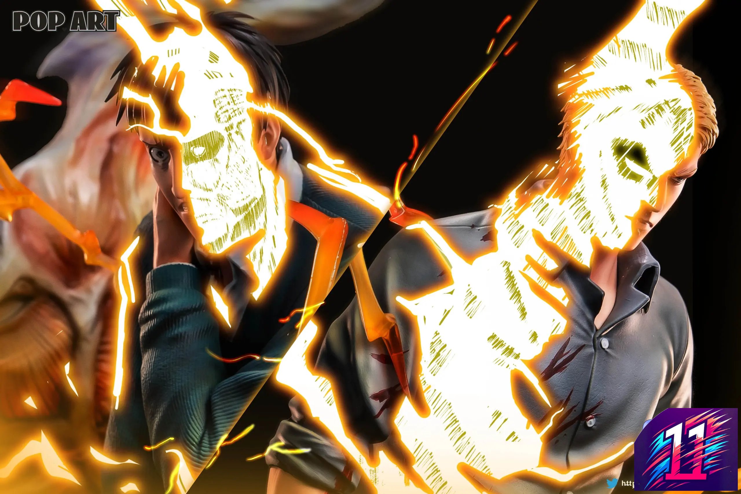 POP.ART Studio - Character Arc #003 Reiner Braun X Bertolt Hoover Attack on Titan