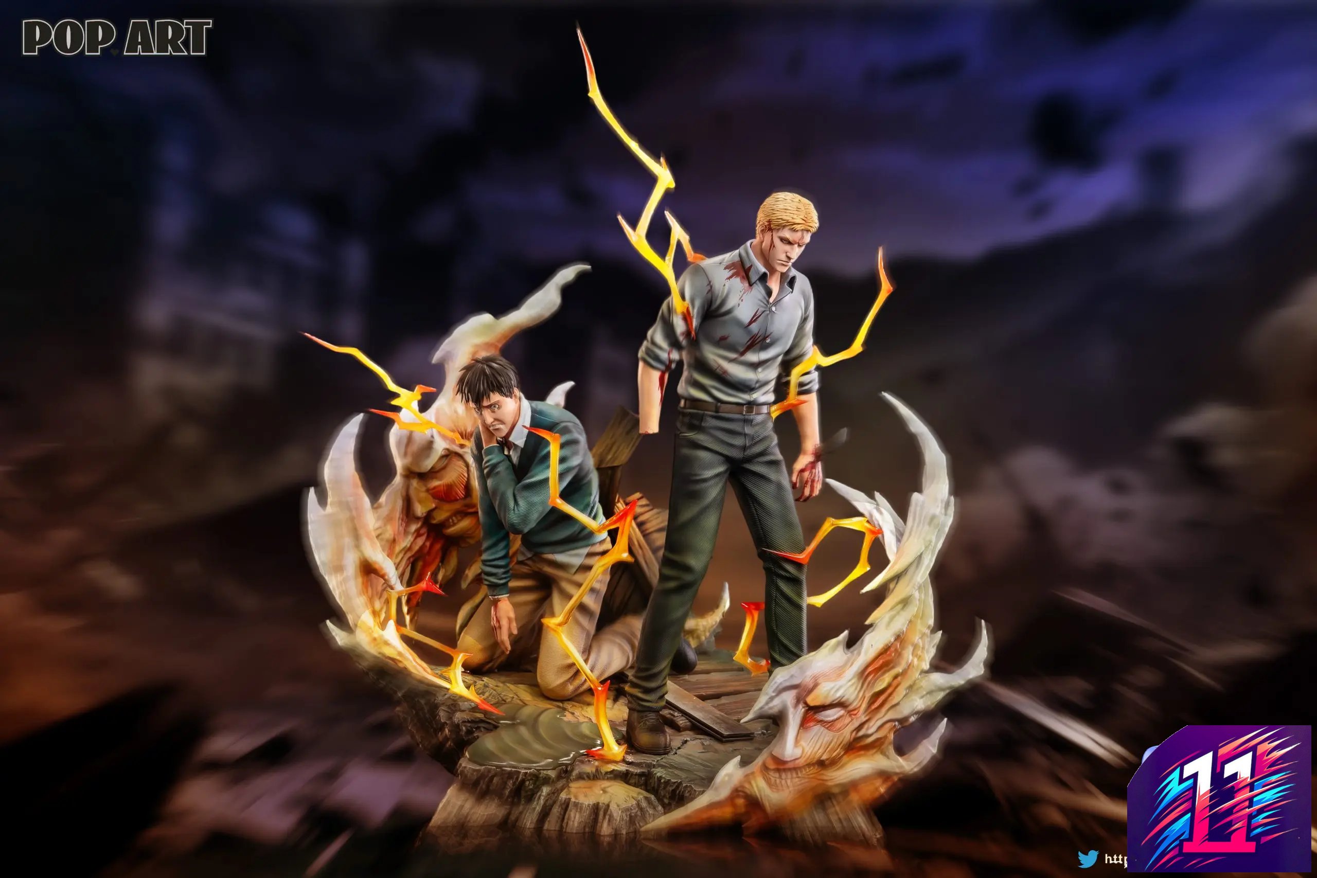 POP.ART Studio - Character Arc #003 Reiner Braun X Bertolt Hoover Attack on Titan