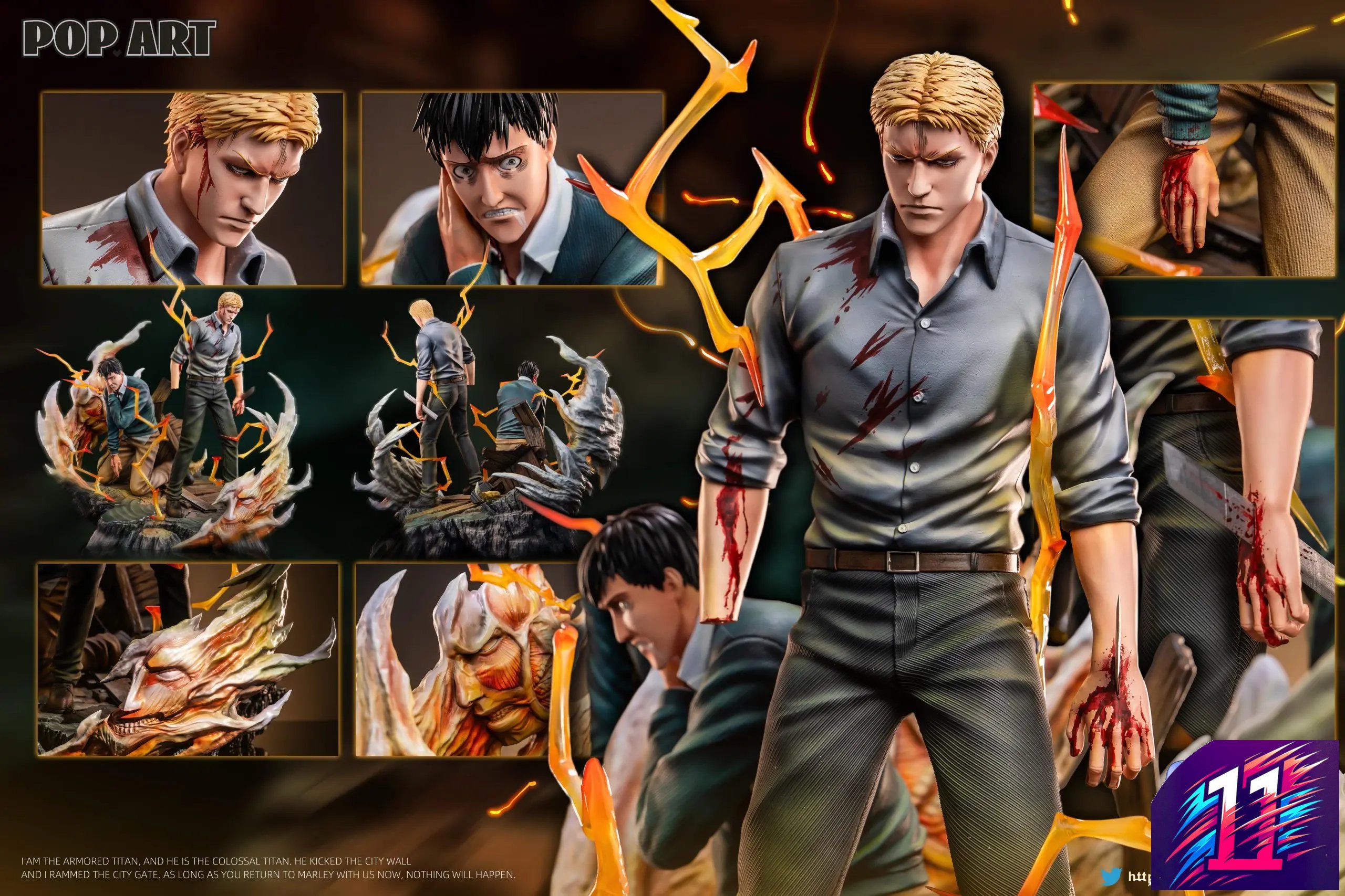 POP.ART Studio - Character Arc #003 Reiner Braun X Bertolt Hoover Attack on Titan