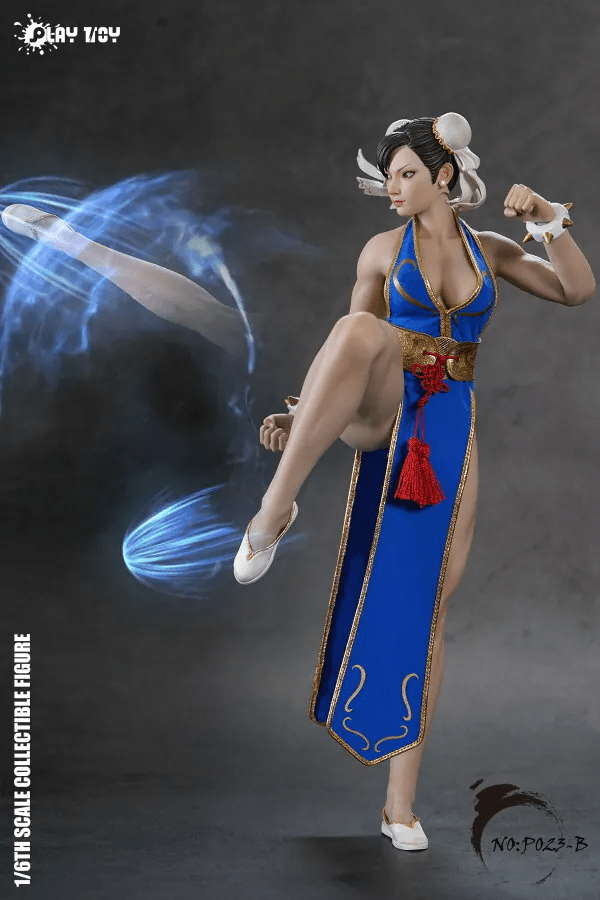 PLAY TOY Studio - Street Fighter 1/6 Chun-Li 2.0 P023A Black & P023B Blue (Licenced)