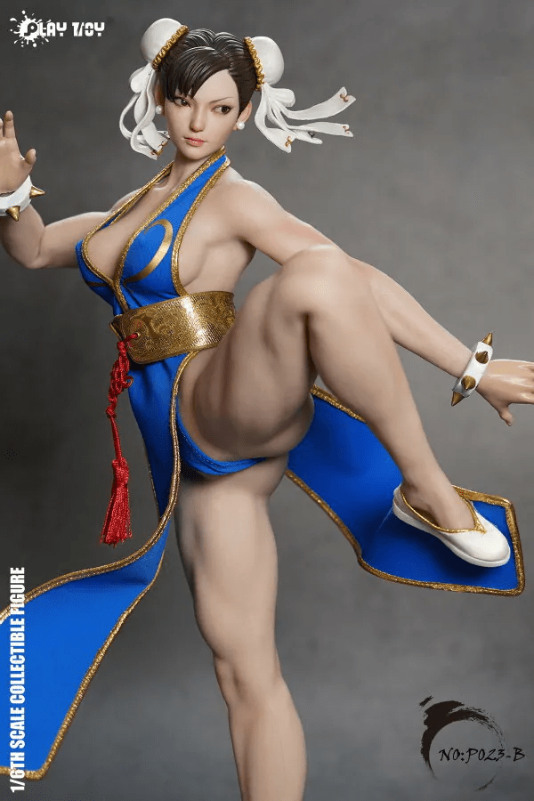 PLAY TOY Studio - Street Fighter 1/6 Chun-Li 2.0 P023A Black & P023B Blue (Licenced)