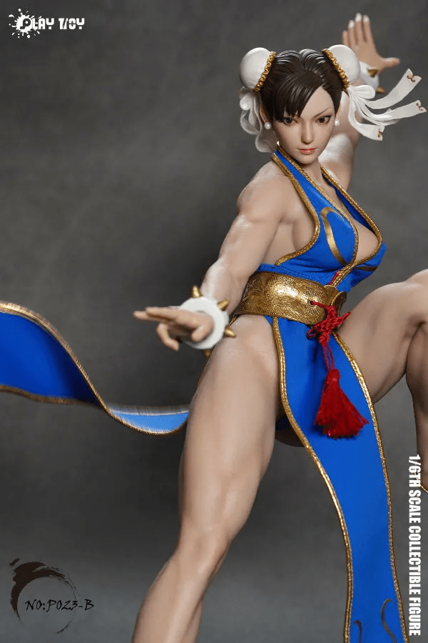 PLAY TOY Studio - Street Fighter 1/6 Chun-Li 2.0 P023A Black & P023B Blue (Licenced)