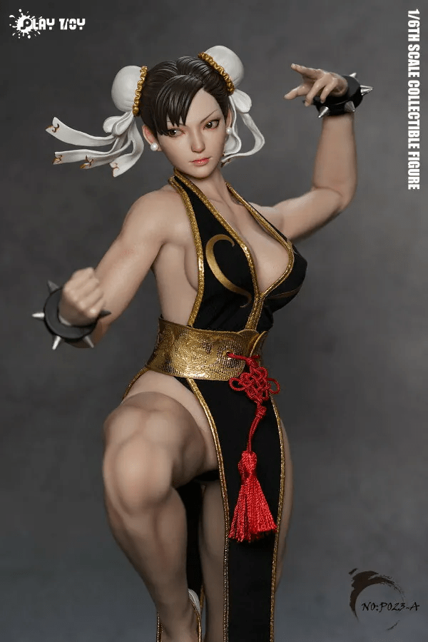 PLAY TOY Studio - Street Fighter 1/6 Chun-Li 2.0 P023A Black & P023B Blue (Licenced)
