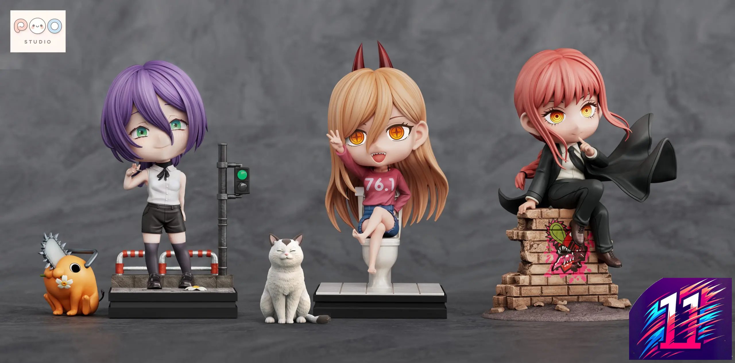 Popo Studio - Chibi Figure Power Tabletop Chainsaw Man