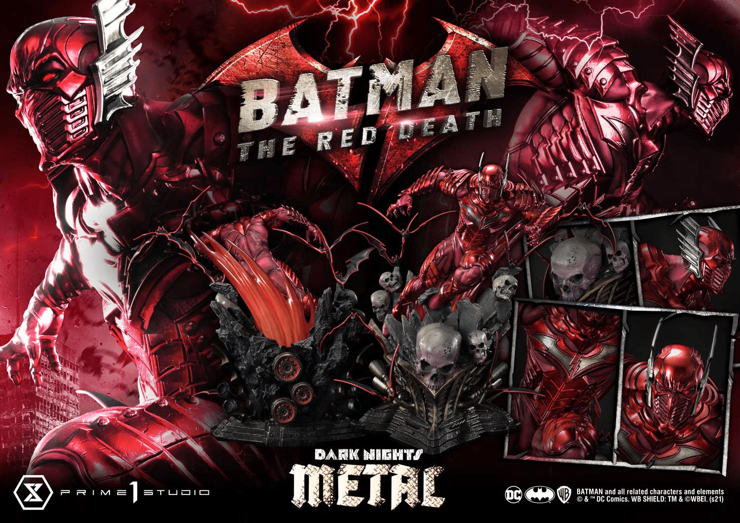 Prime 1 Studio - DC The Red Death Batman Regular Version MMDCMT-07 (Licensed)