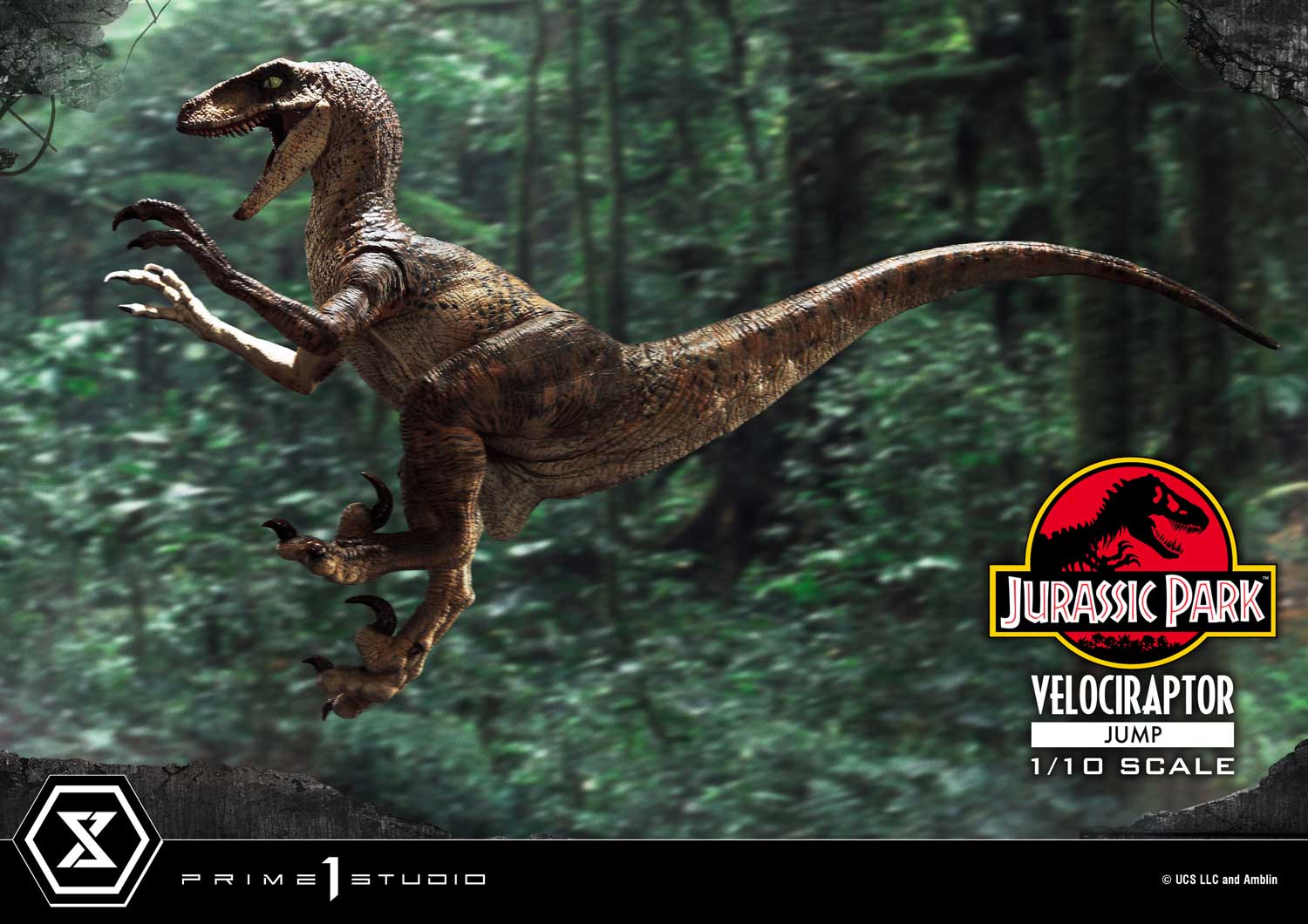 Prime 1 Studio Prime Collectible Figures Jurassic Park (Film) Velociraptor Jump PCFJP-06