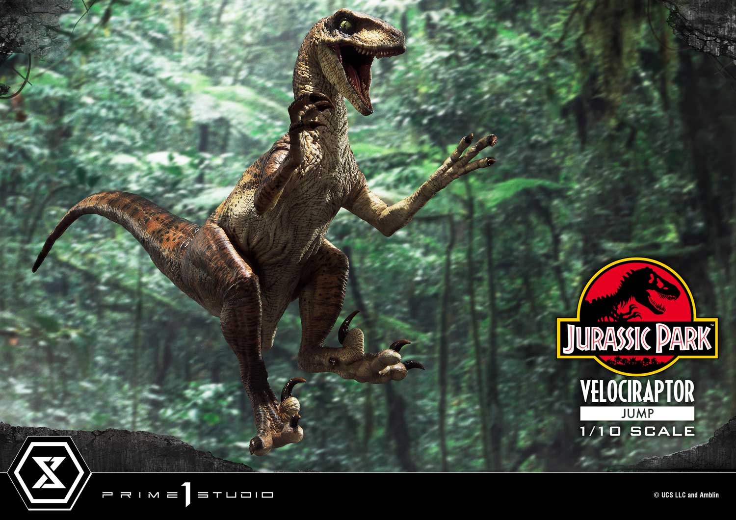 Prime 1 Studio Prime Collectible Figures Jurassic Park (Film) Velociraptor Jump PCFJP-06