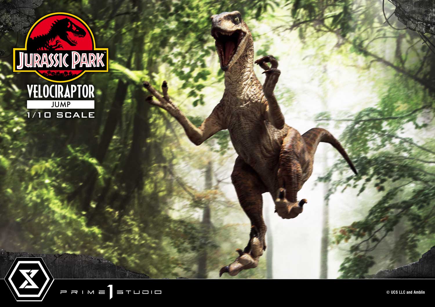 Prime 1 Studio Prime Collectible Figures Jurassic Park (Film) Velociraptor Jump PCFJP-06