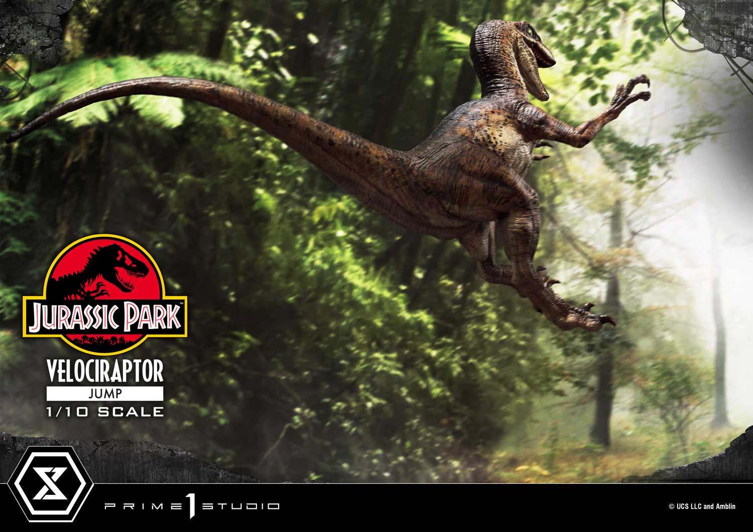 Prime 1 Studio Prime Collectible Figures Jurassic Park (Film) Velociraptor Jump PCFJP-06
