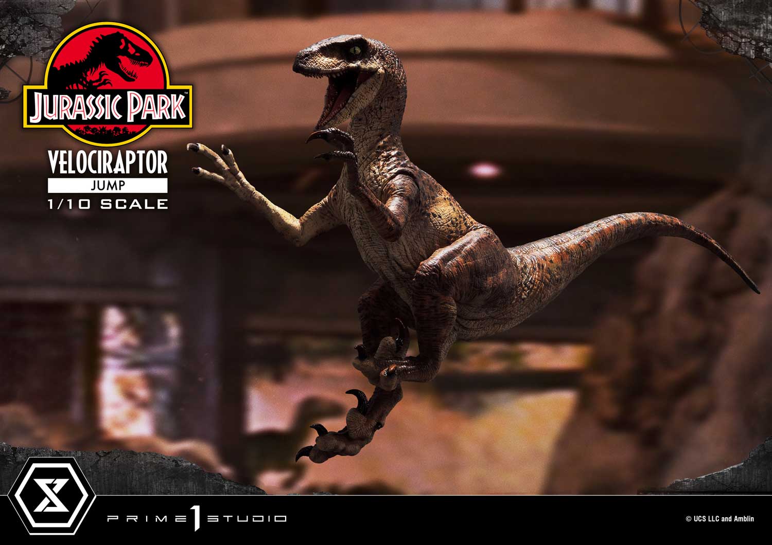 Prime 1 Studio Prime Collectible Figures Jurassic Park (Film) Velociraptor Jump PCFJP-06