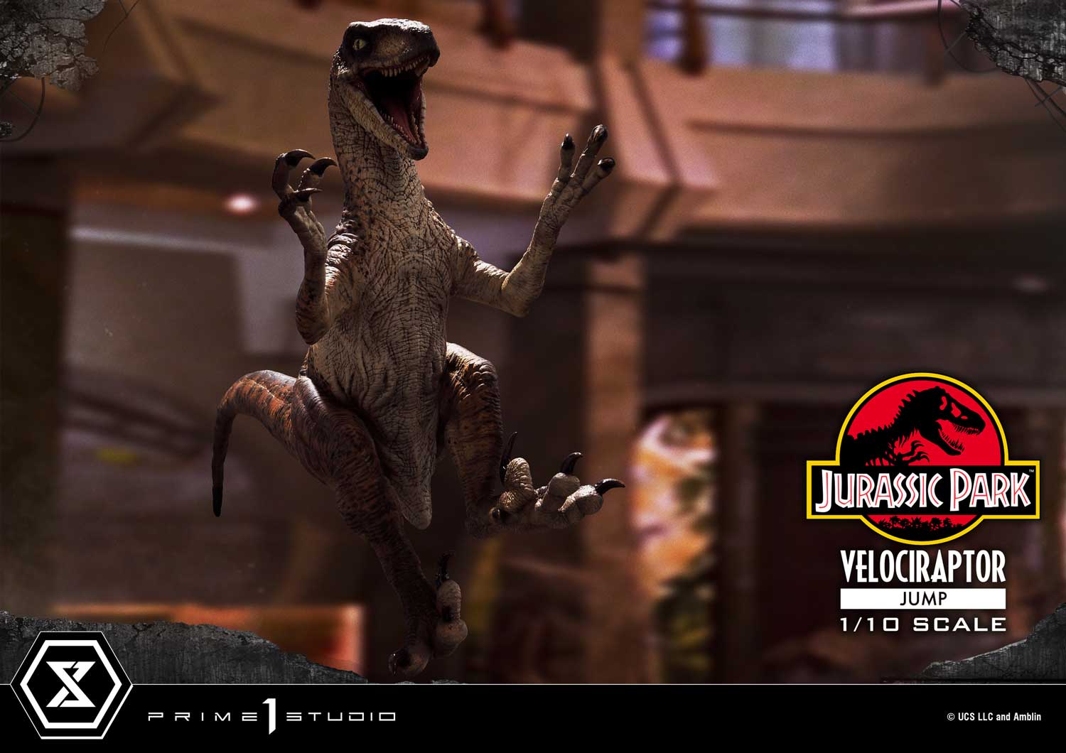 Prime 1 Studio Prime Collectible Figures Jurassic Park (Film) Velociraptor Jump PCFJP-06