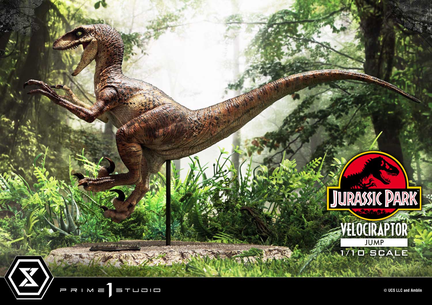 Prime 1 Studio Prime Collectible Figures Jurassic Park (Film) Velociraptor Jump PCFJP-06