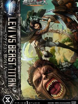 Prime 1 Studio Ultimate Premium Masterline TV animation Attack On Titan Levi versus Beast Titan UPMAOT-02 UPMAOT-02S Prime 1 Studio Ultimate Premium Masterline TV animation Attack On Titan Levi versus Beast Titan UPMAOT-02 UPMAOT-02S