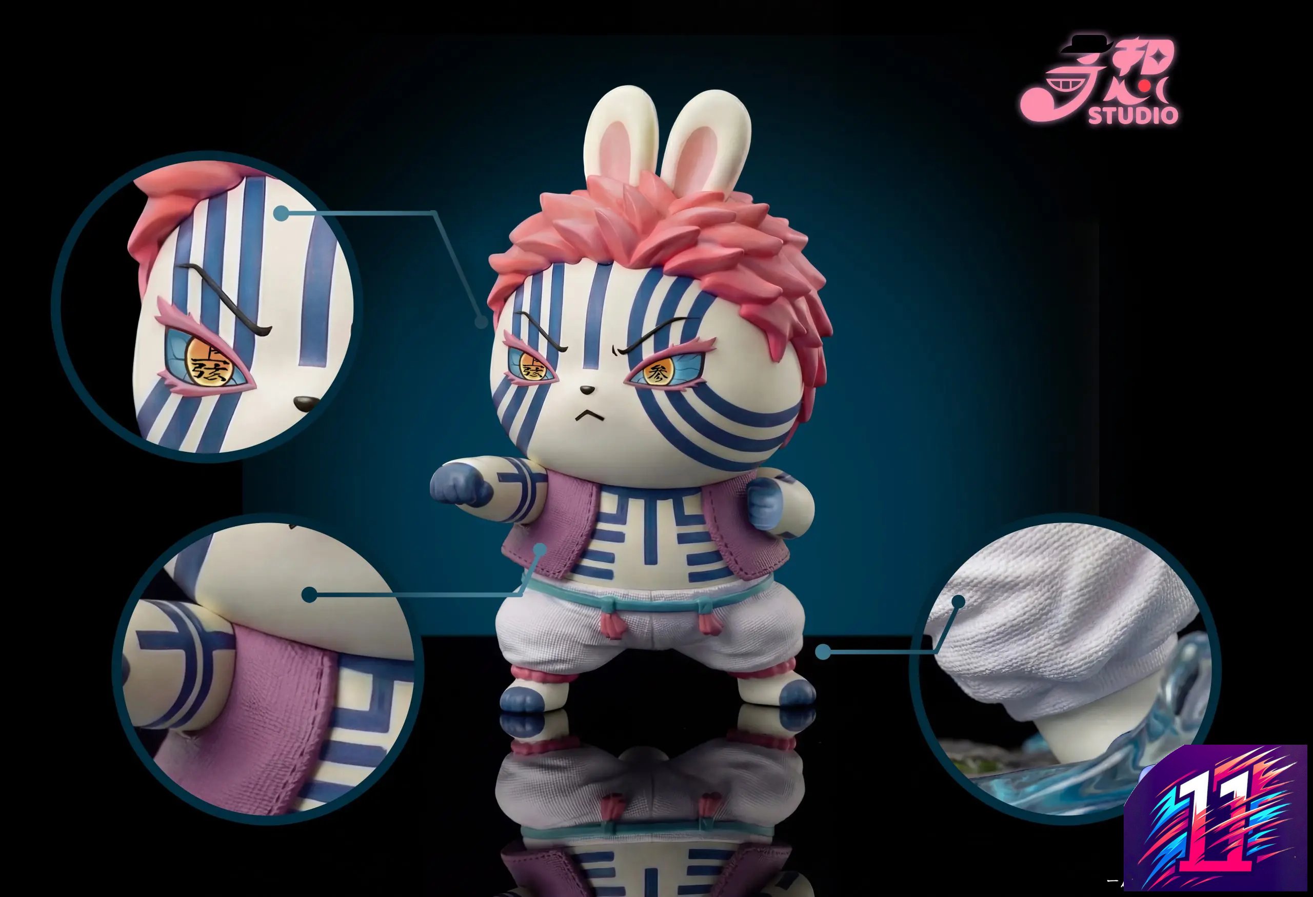 Qi Xiang Studio - Fanfic Chibi Series 01 Usagi Cosplay Demon Slayer Akaza Chiikawa